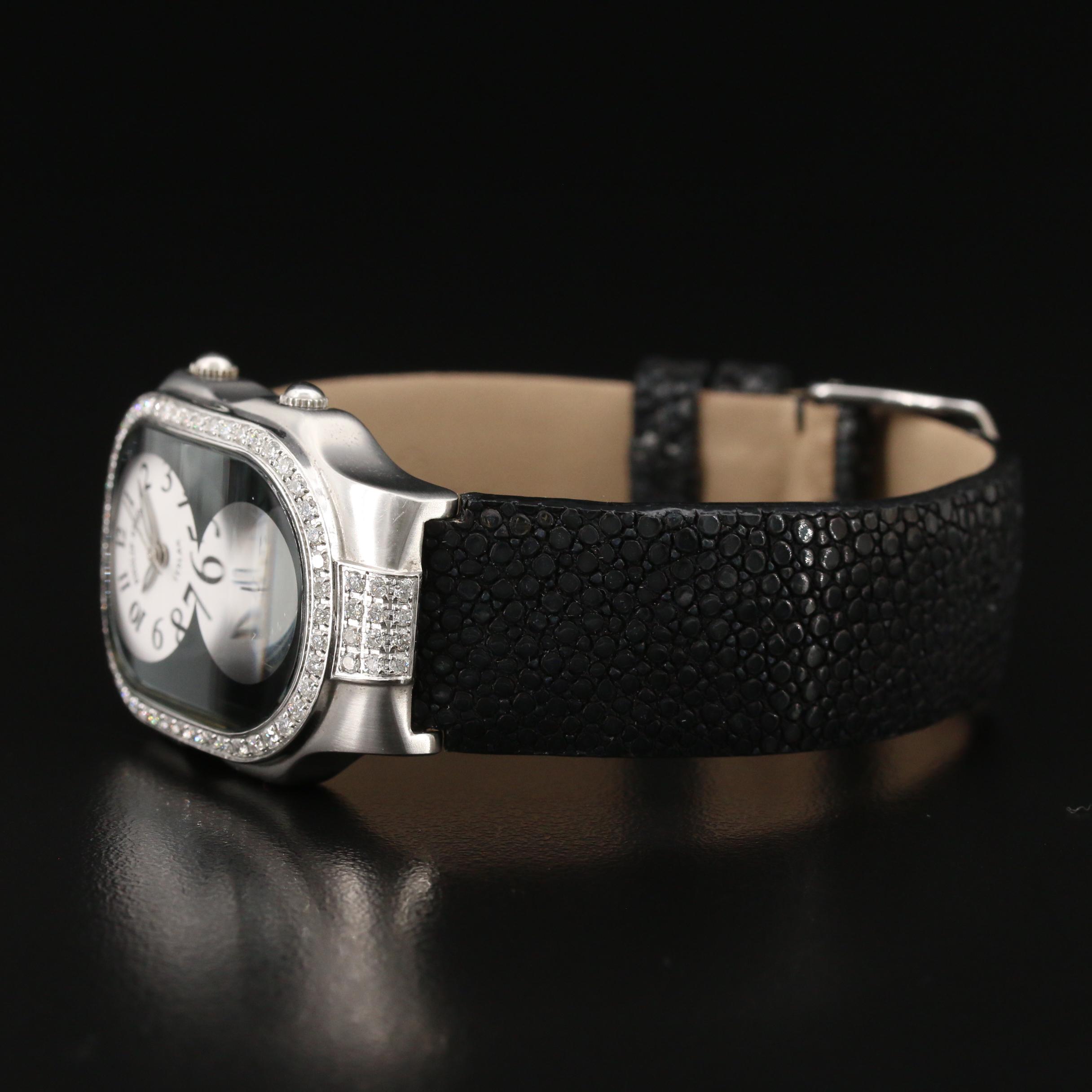 Philip Stein Teslar 1.50 CTW Diamond Double Dial Watch