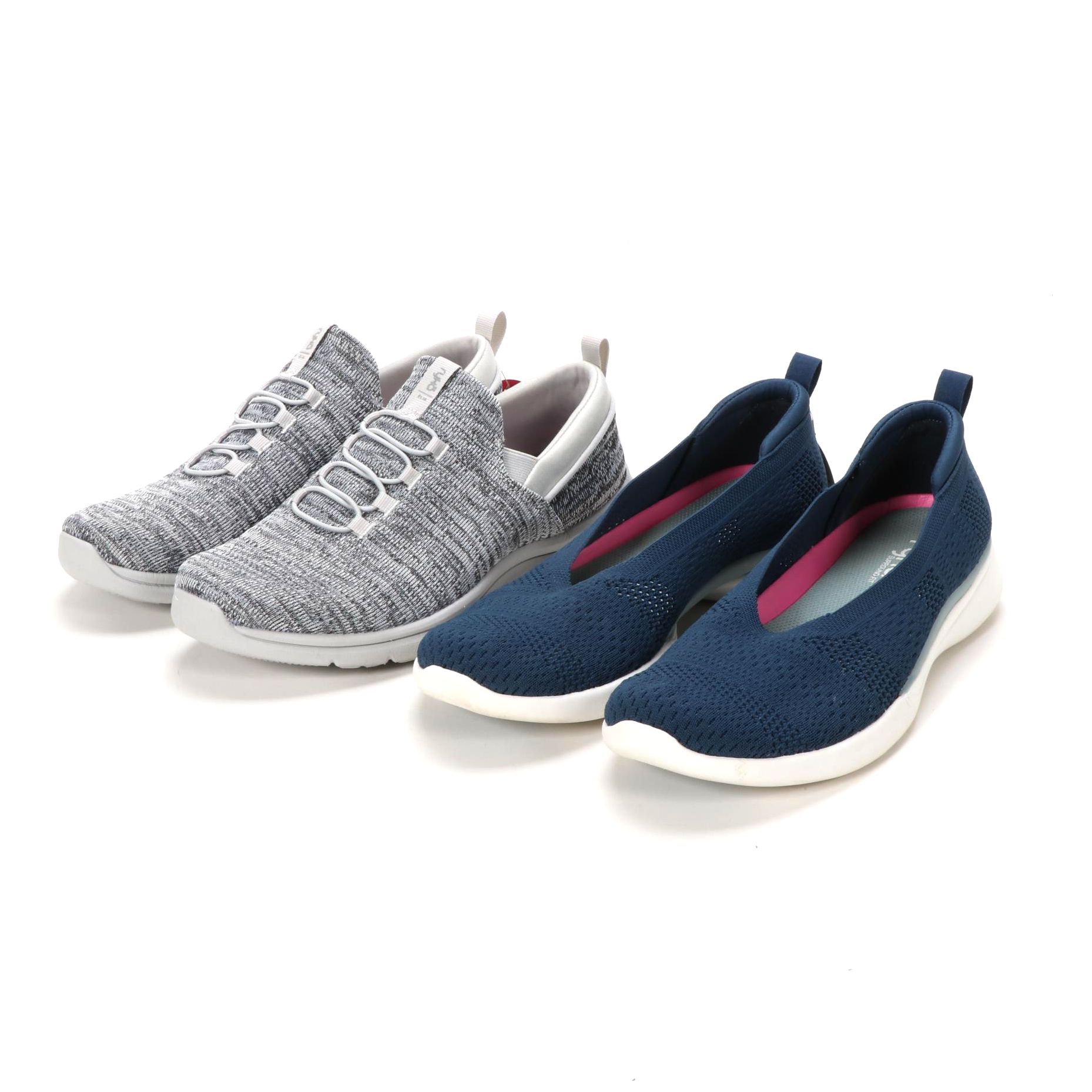 Rykä Maisey and Elia Sneakers in Vapor Grey and Fresh Navy