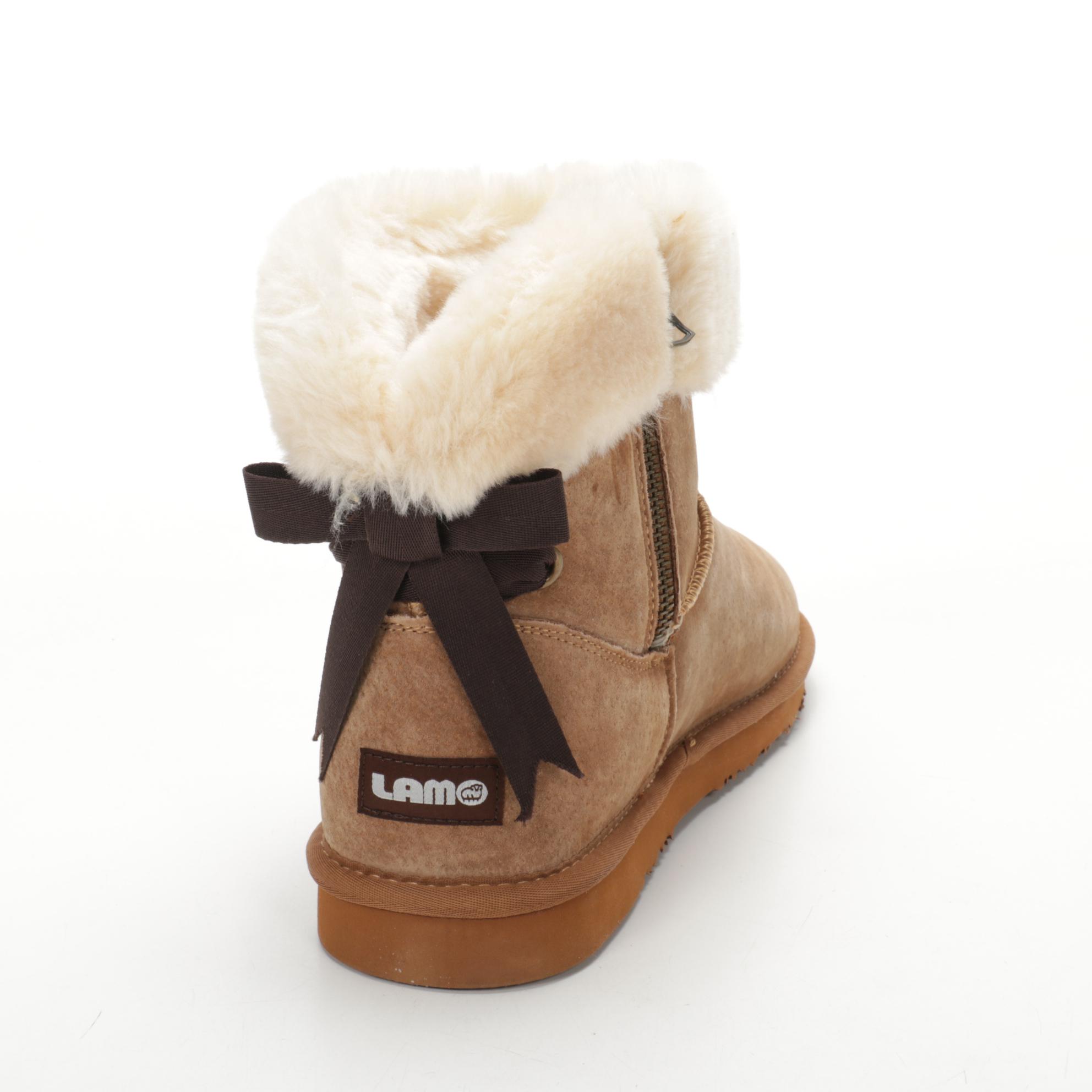 Lamo Adele Booties in Chestnut Suede