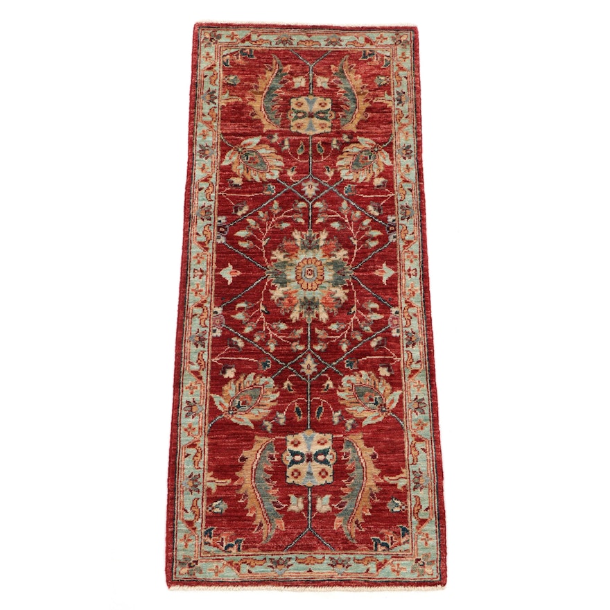 2' x 4'11 Hand-Knotted Afghan Persian Tabriz Carpet Runner, 2010s