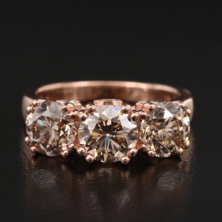 14K Rose Gold 3.43 CTW Diamond Ring