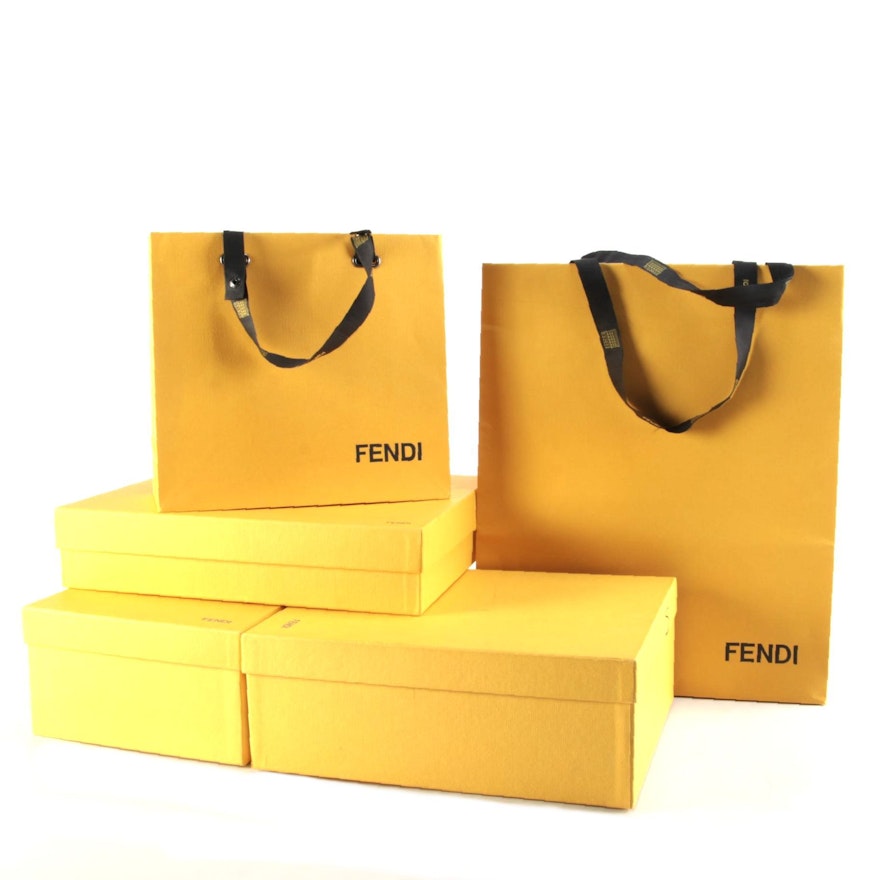 Fendi Gift Boxes and Shopping Bags