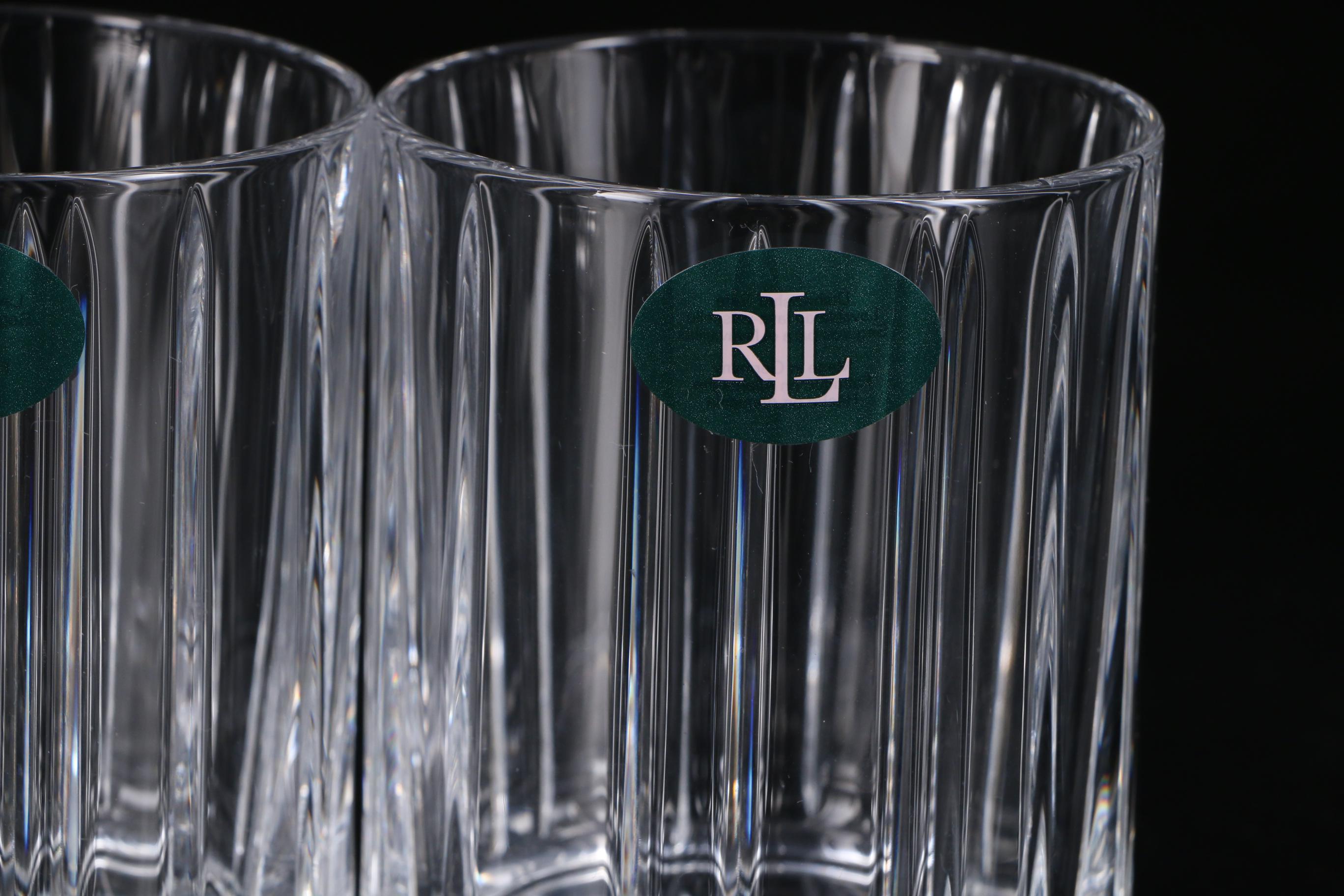 Ralph Lauren "Turner" Crystal Double Old Fashioned Glasses