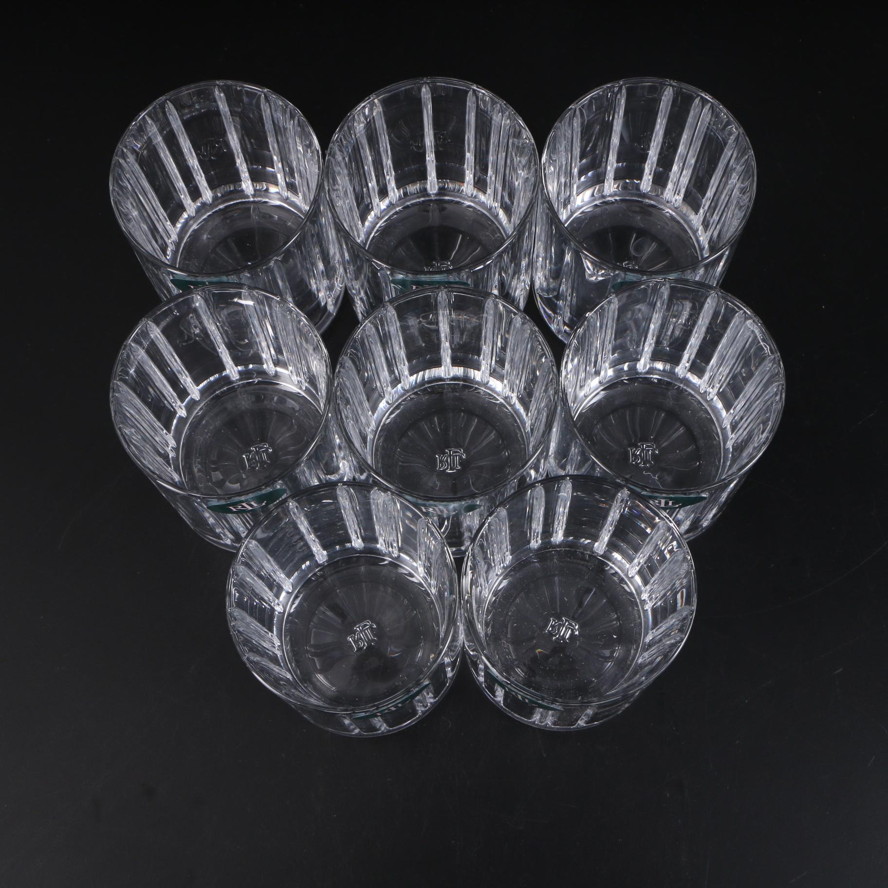 Ralph Lauren "Turner" Crystal Double Old Fashioned Glasses