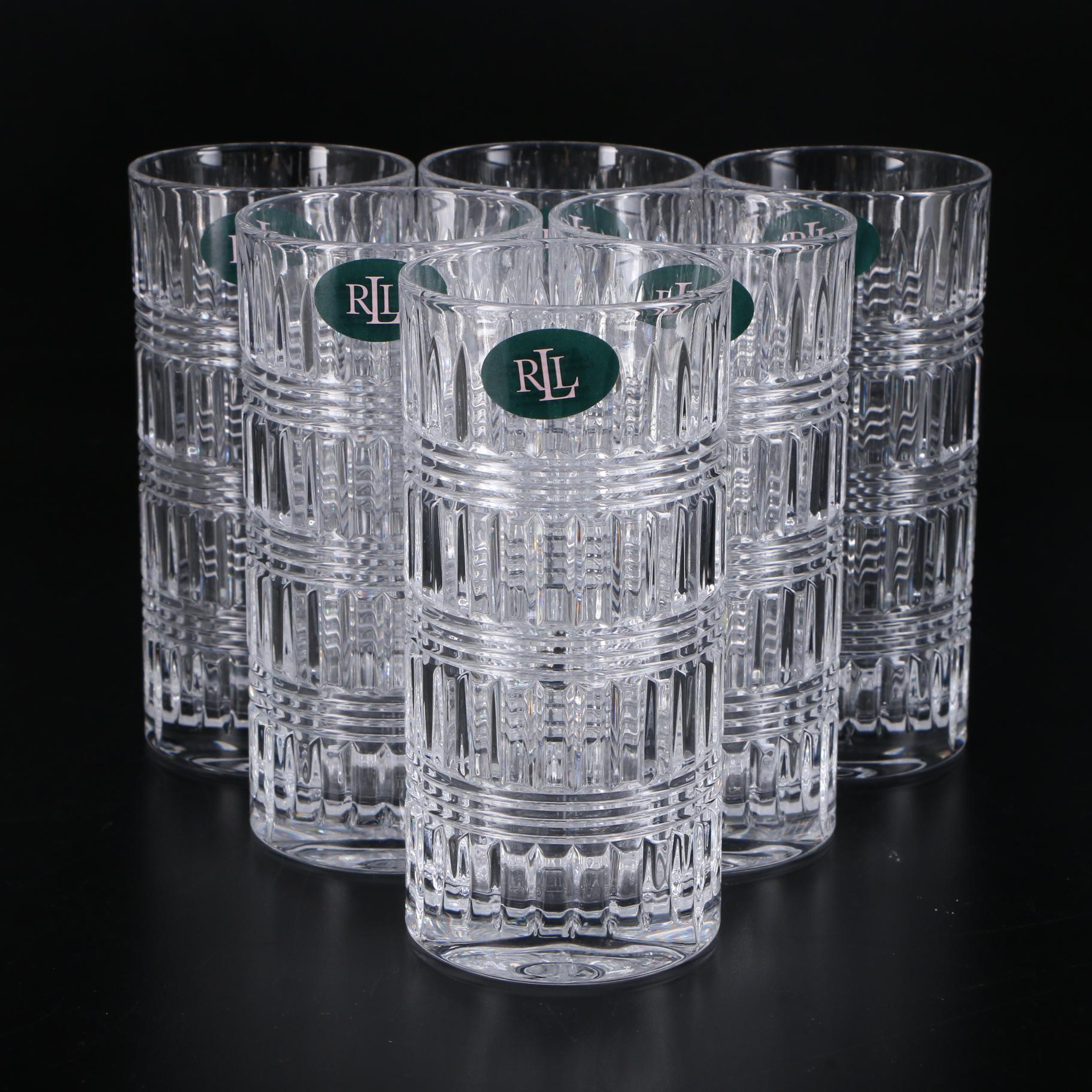Ralph Lauren "Ettrick" Crystal Highball Glasses