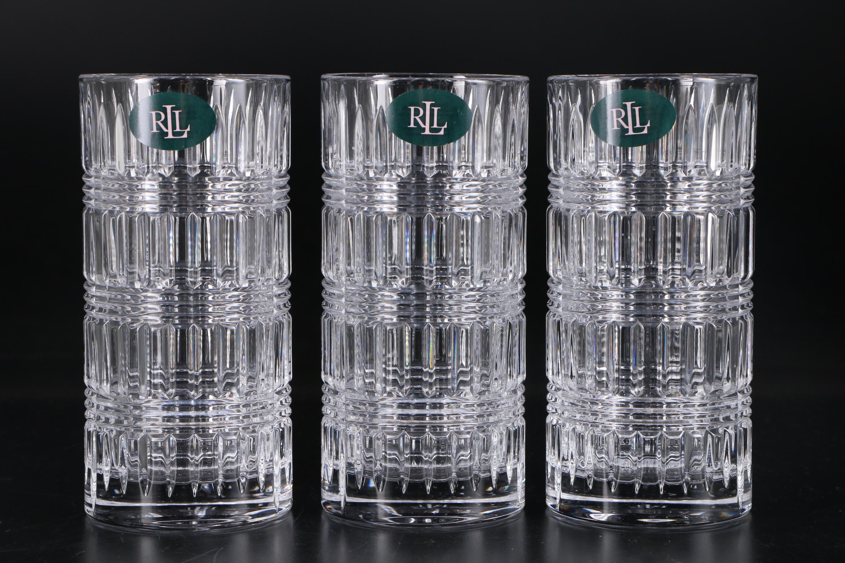 Ralph Lauren "Ettrick" Crystal Highball Glasses