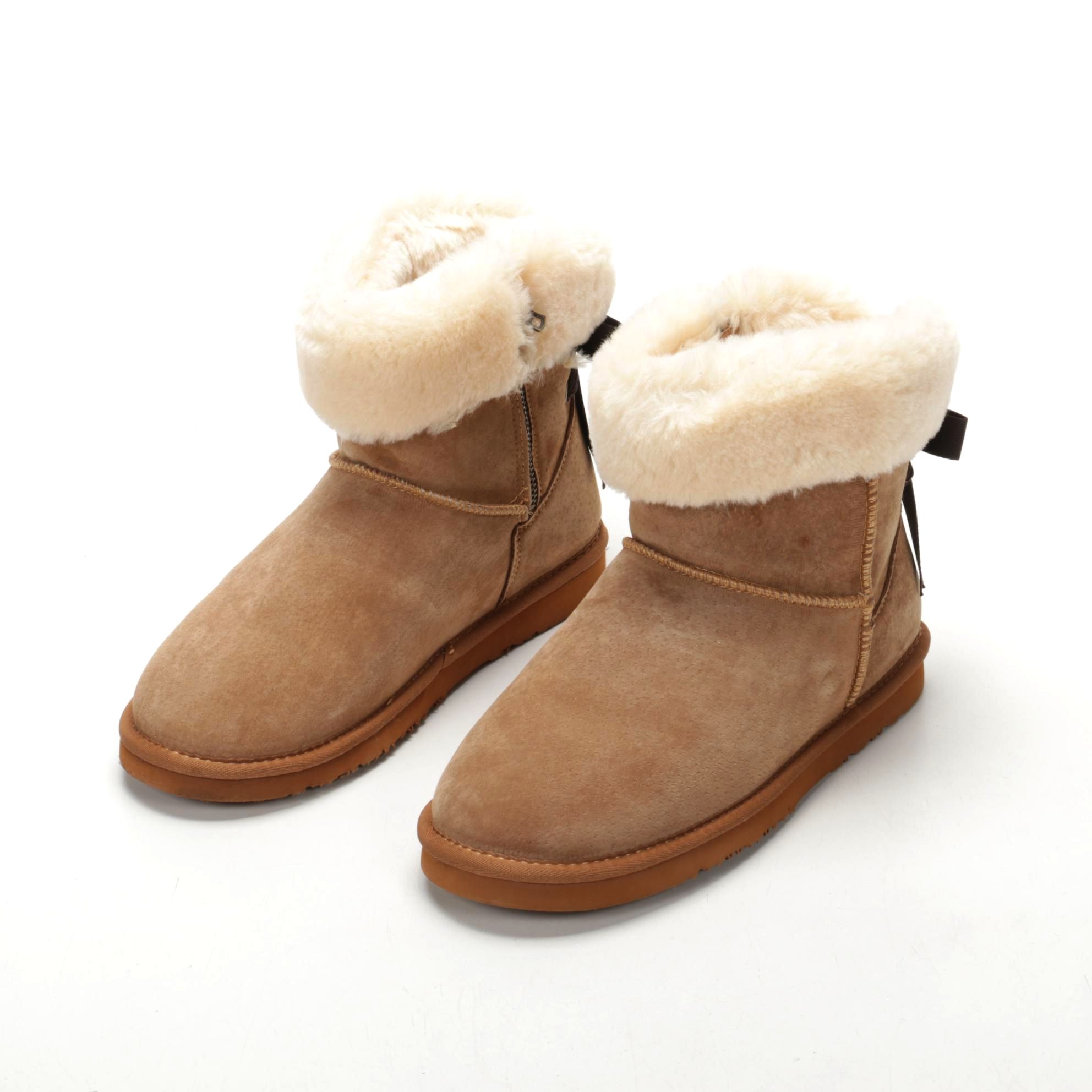 Lamo Adele Booties in Chestnut Suede