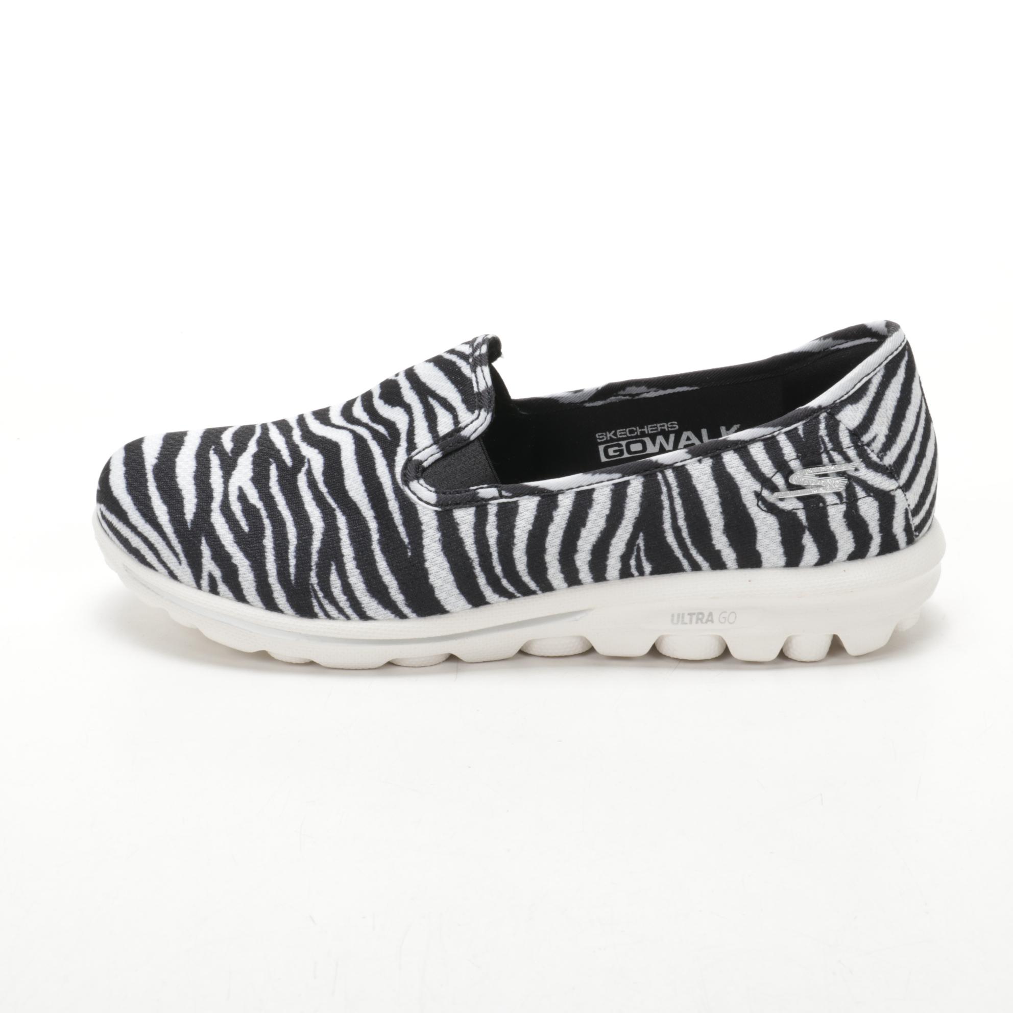 Skechers Performance Go Walk Slip-On Sneaker in Wild Thing Zebra Print