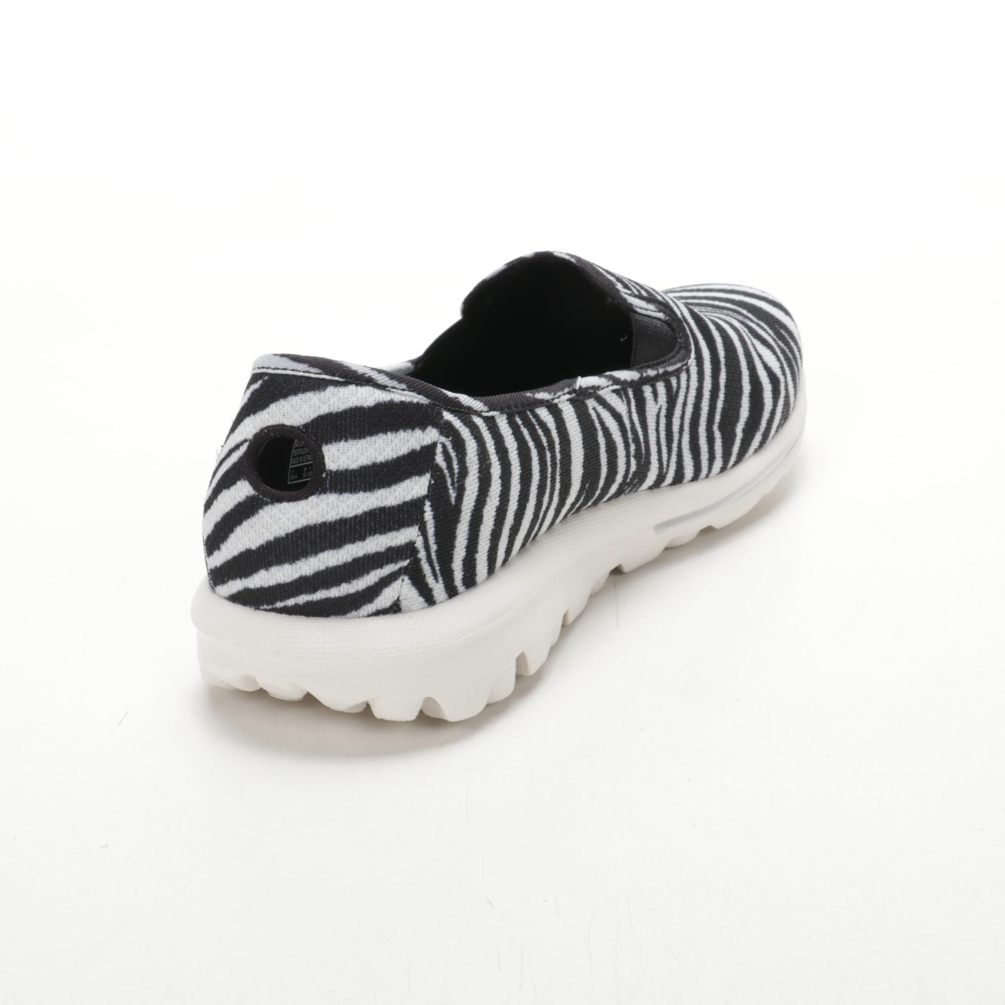 Skechers Performance Go Walk Slip-On Sneaker in Wild Thing Zebra Print