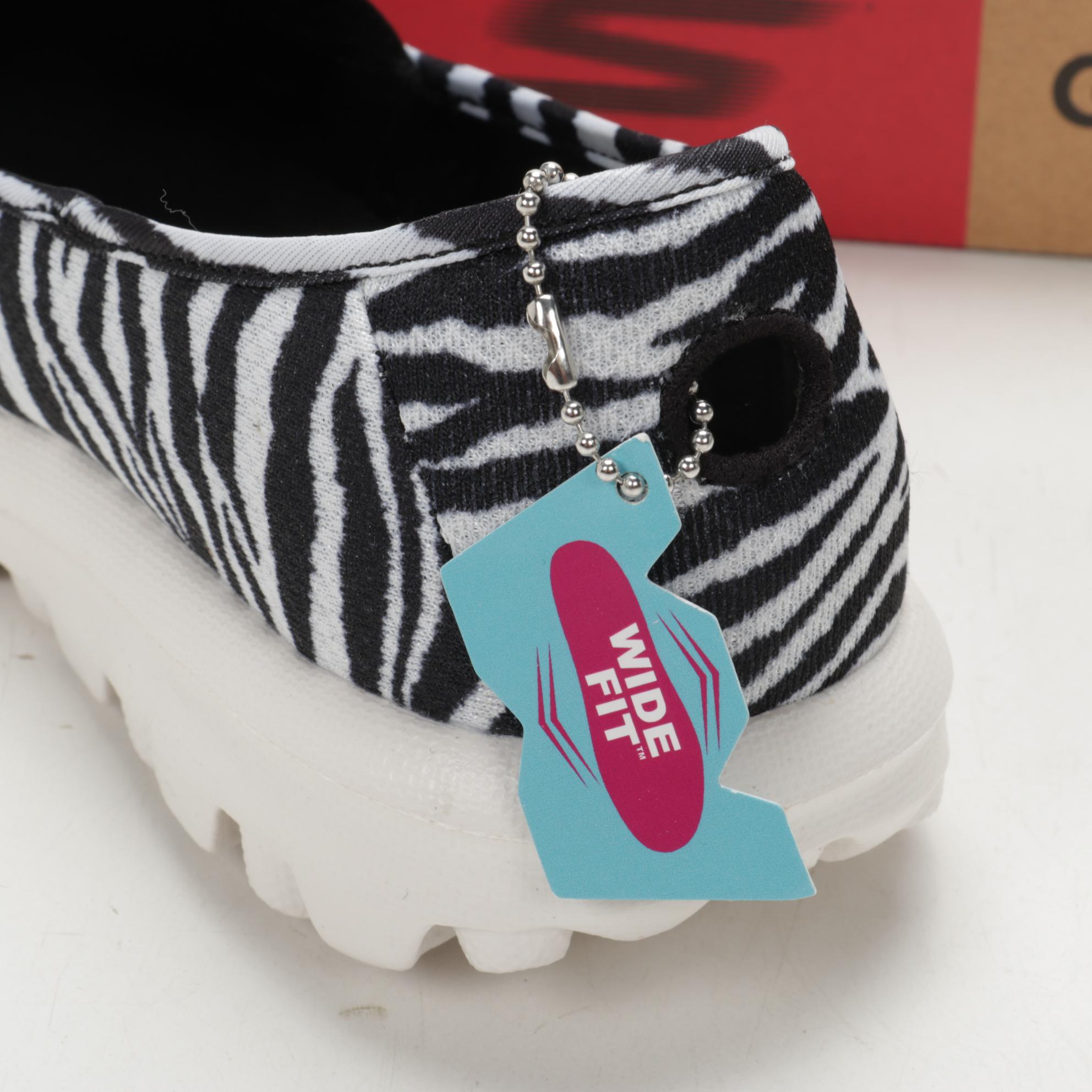 Skechers Performance Go Walk Slip-On Sneaker in Wild Thing Zebra Print