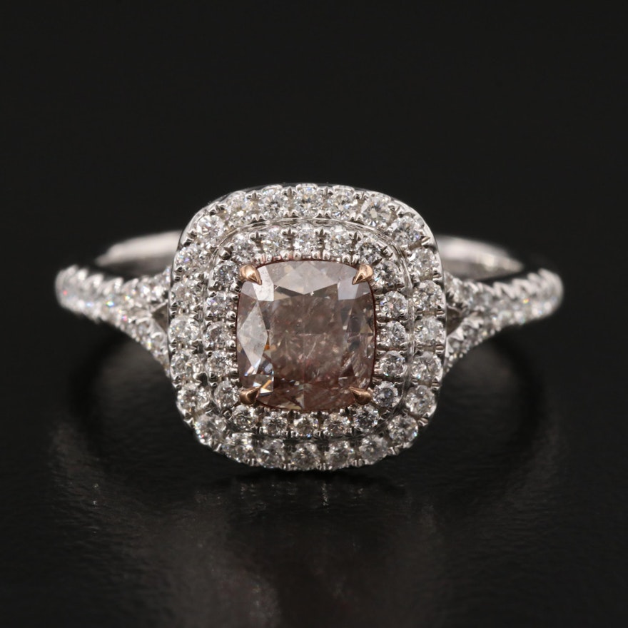 18K 1.53 CTW Diamond Ring with GIA Report