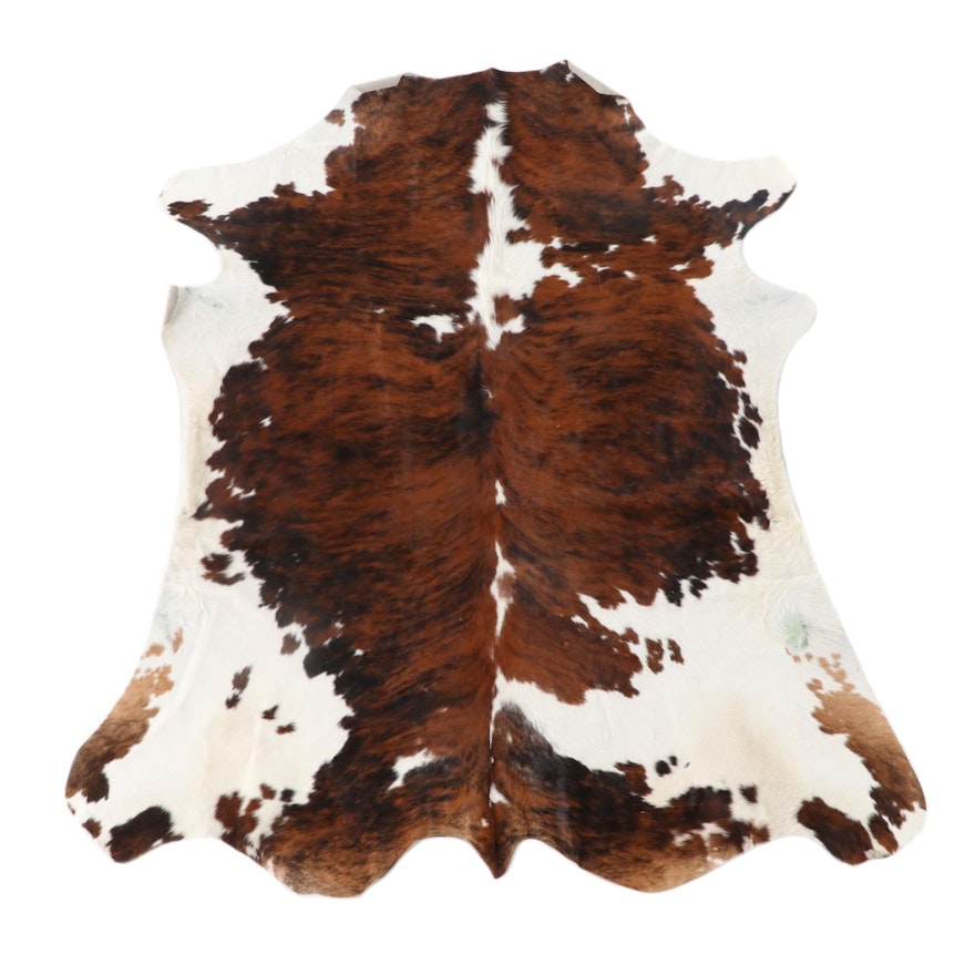 6'4 x 7'2 Natural Cow Hide Area Rug