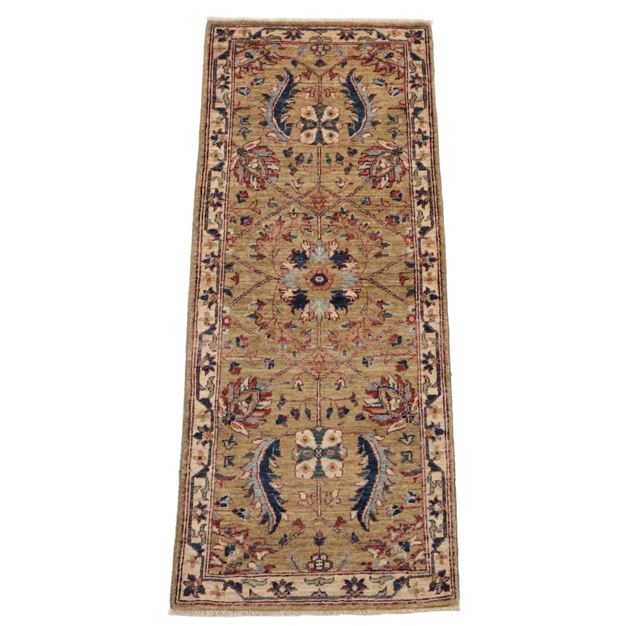 2'1 x 5'3 Hand-Knotted Afghan Persian Tabriz Carpet Runner, 2010s