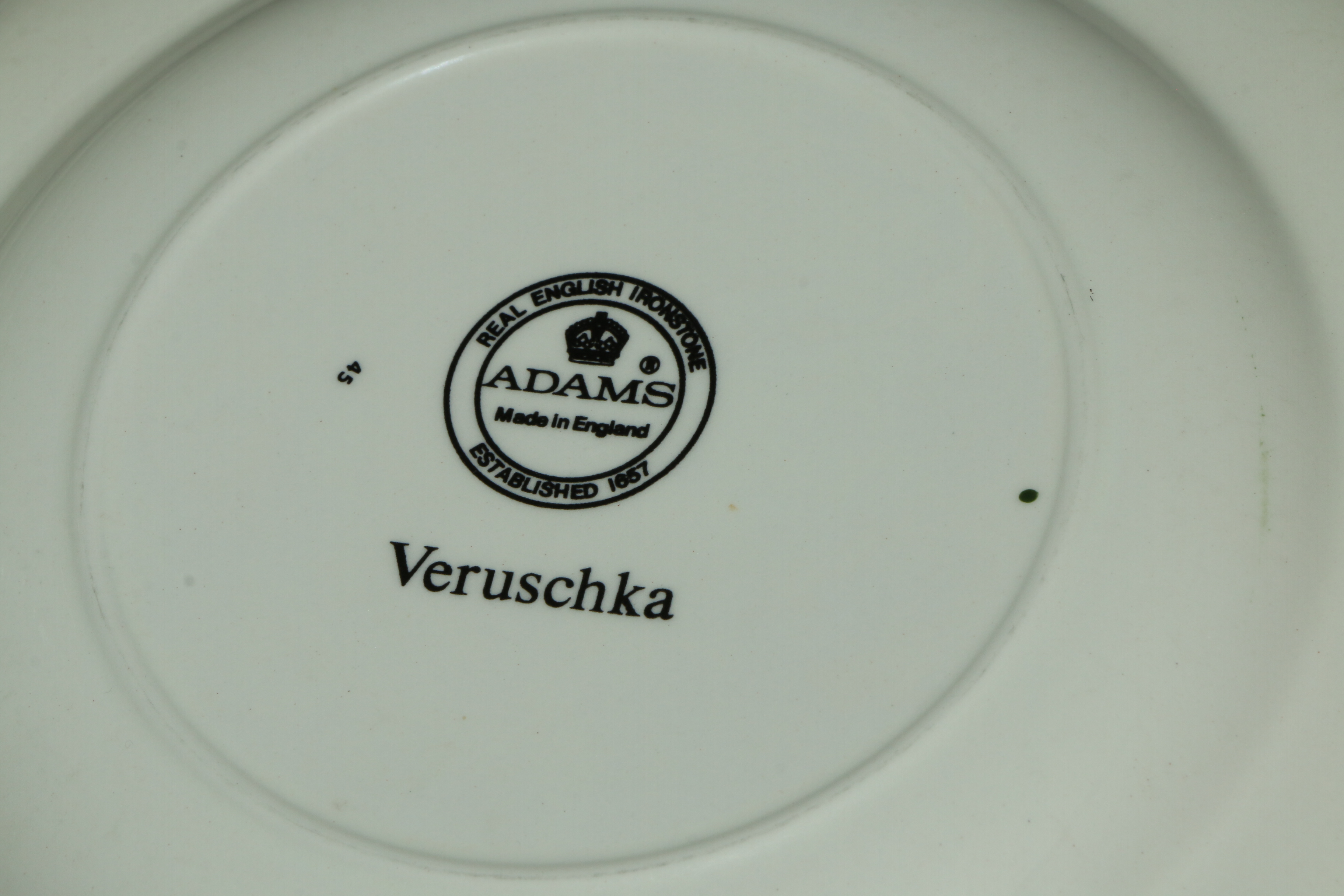 Adams "Veruschka" English Ironstone Dinnerware, 1983–1992