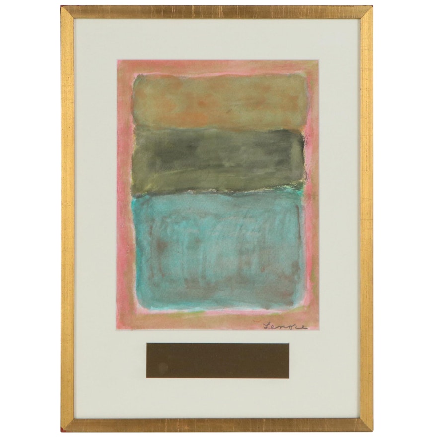 Abstract Watercolor Painting "Rothko Remembered," 2006