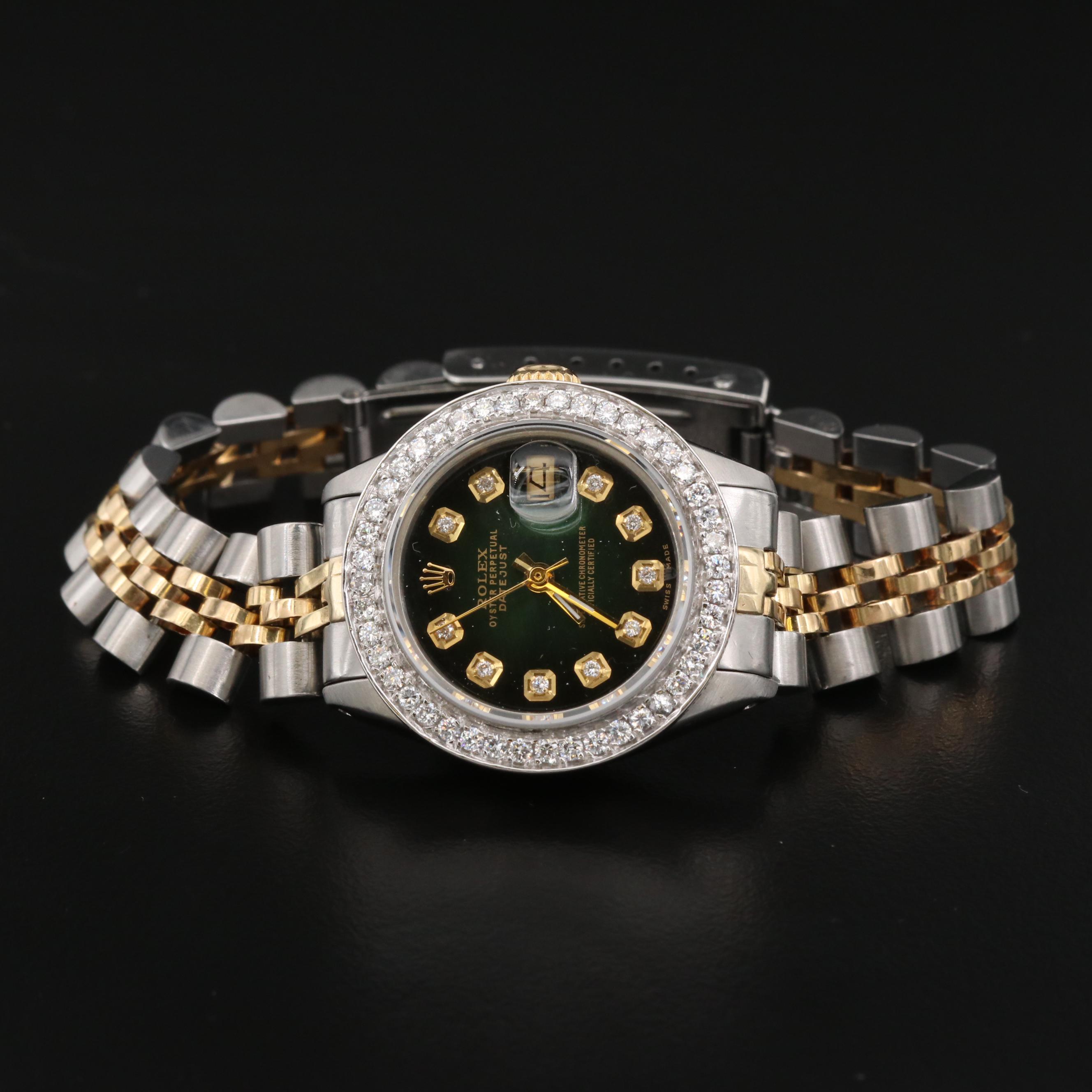 1979 Rolex Datejust Watch with Diamond Bezel