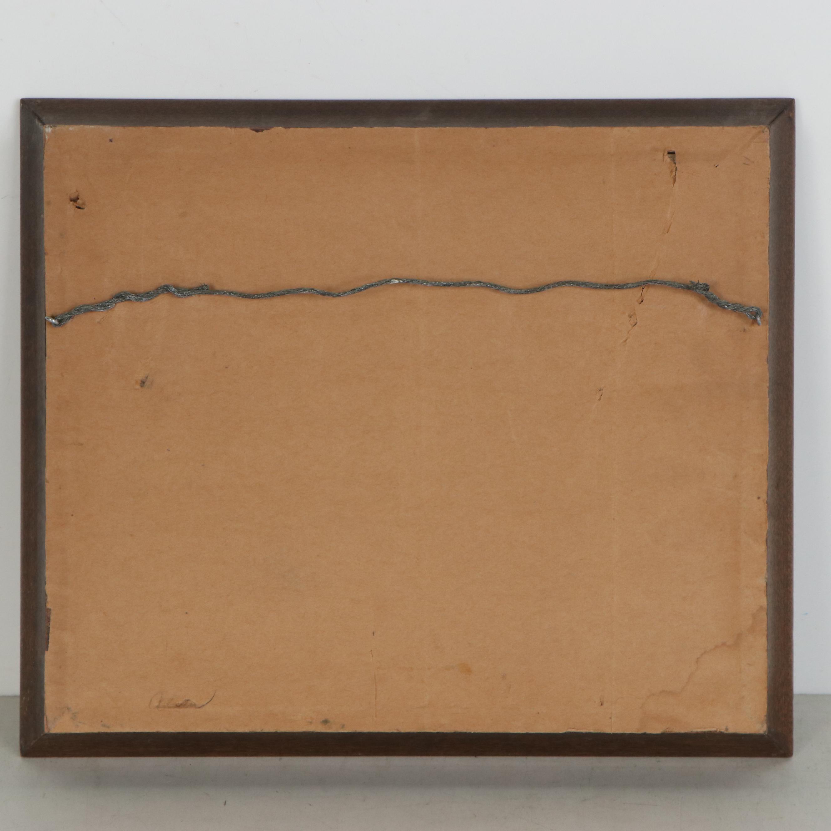 Sarah Carothers Rhode Hand-Colored Etching of Musicians, 20th Century