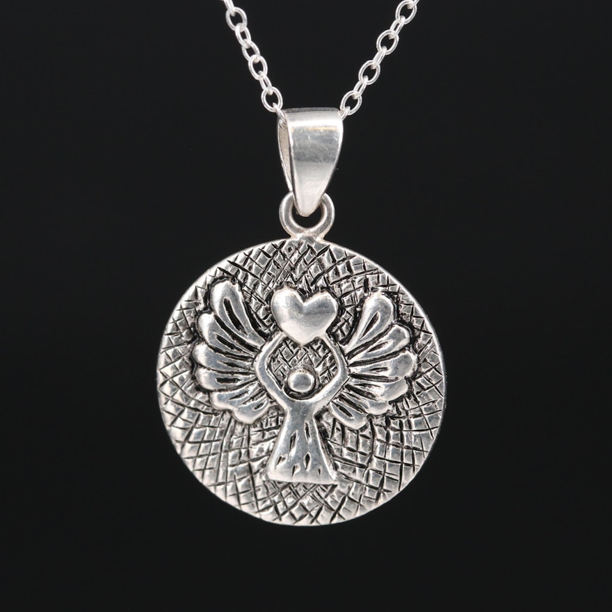 Sterling Guardian Angel Necklace