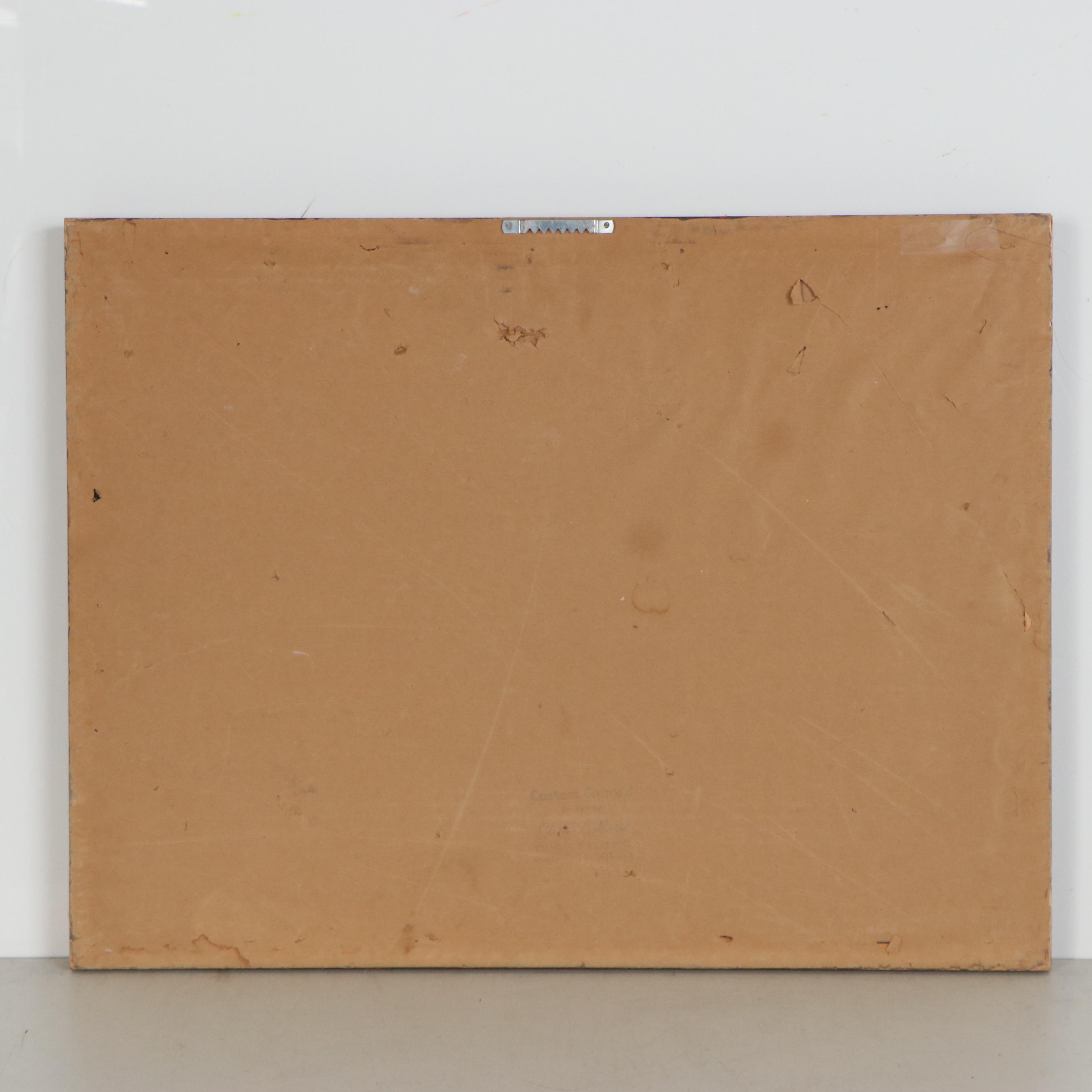 Kaoru Kawano Woodblock "Moonlight Night Owl," Mid-20th Century