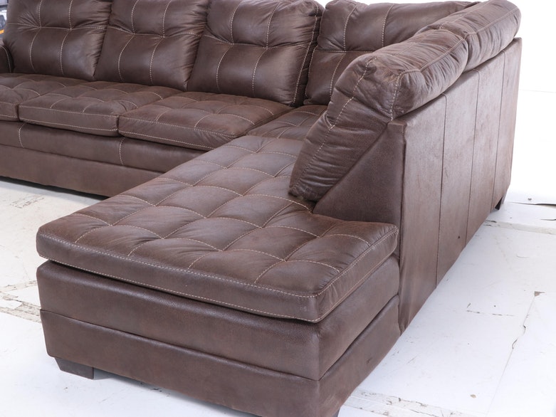 Home Solutions by Lane "Excursion Java" Upholstered Sectional Sofa