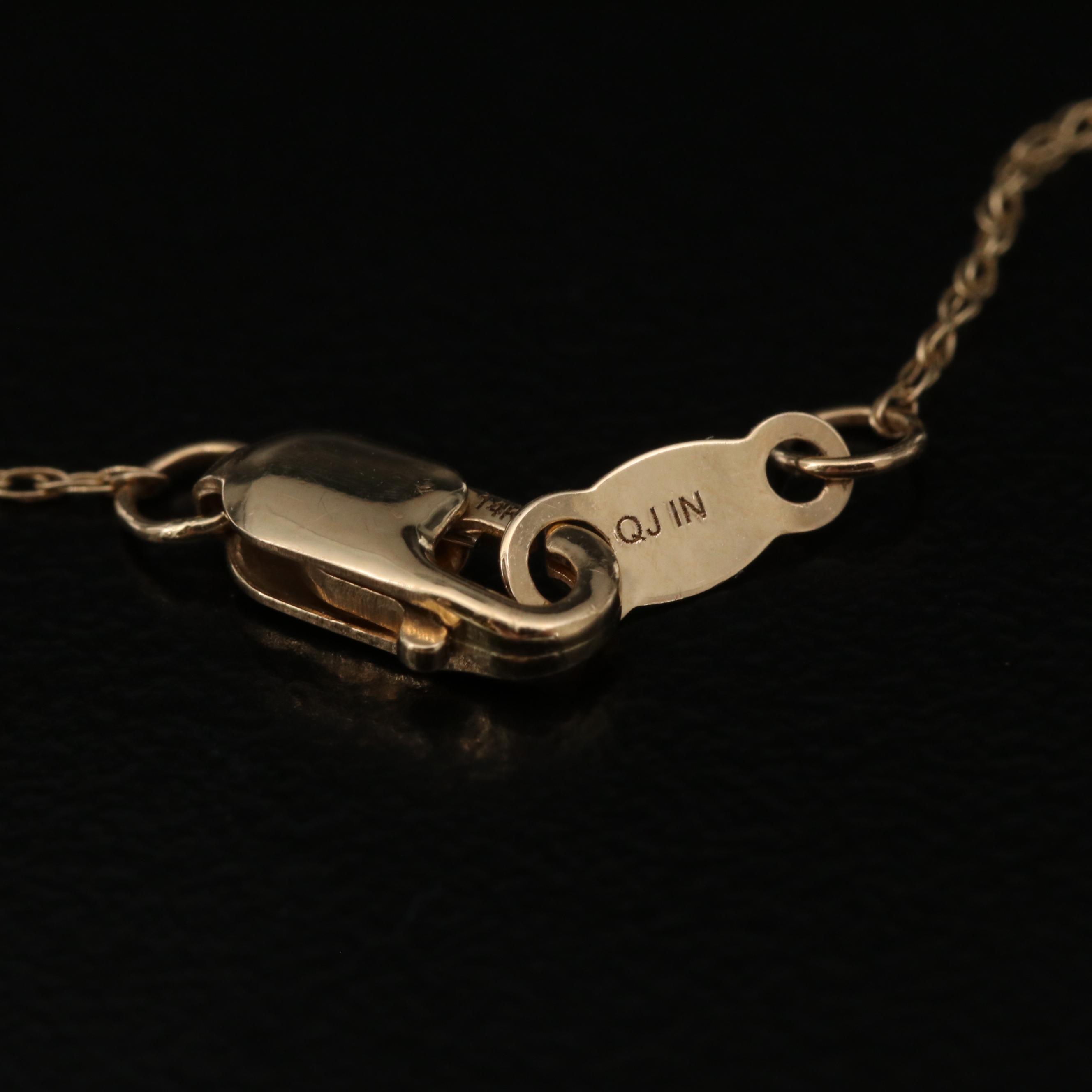 14K Rock Crystal Quartz, Carnelian and Diamond Halo Drop Pendant Necklace