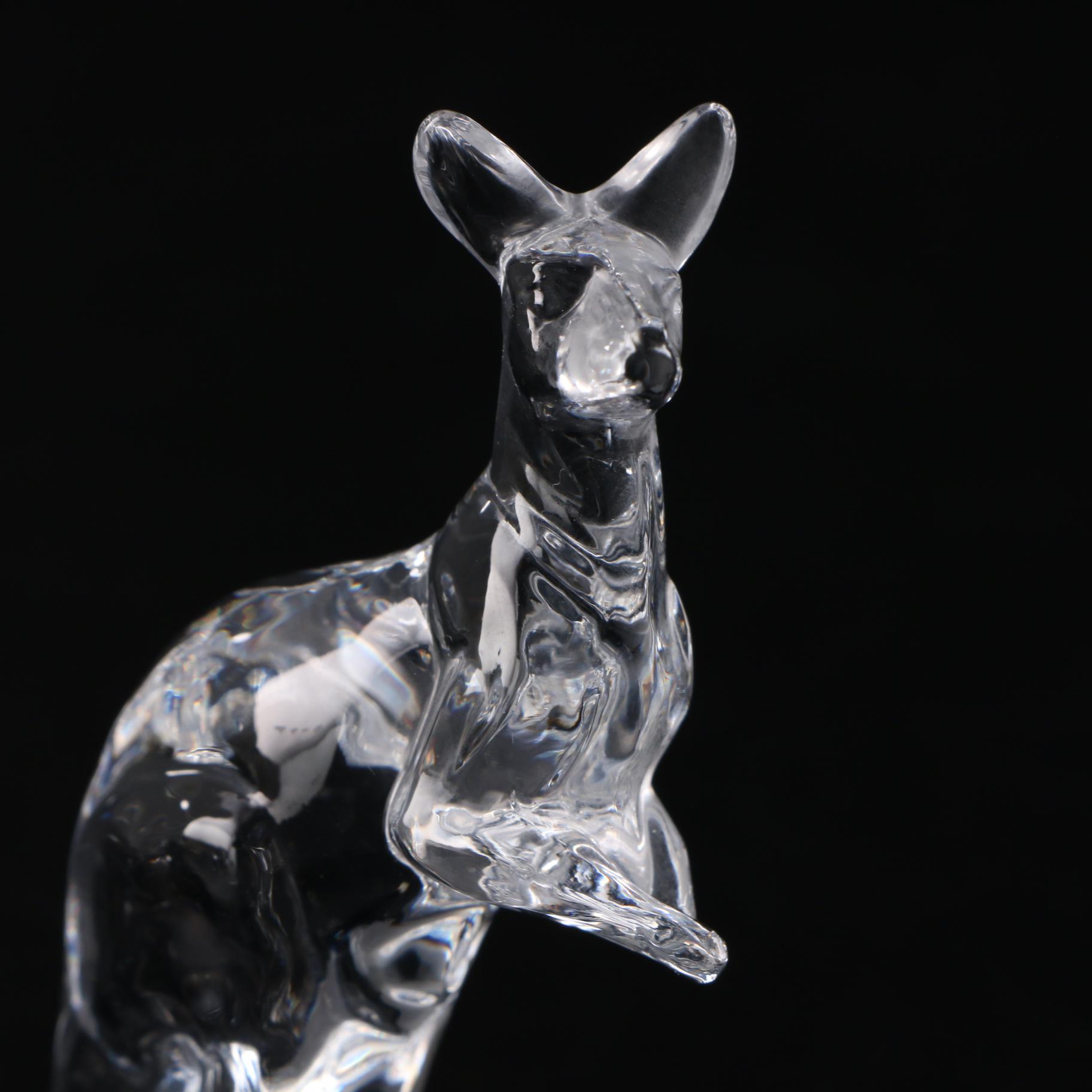 The Franklin Mint "Animals of the Ark" Crystal Kangaroo Figurines, 1976–1978