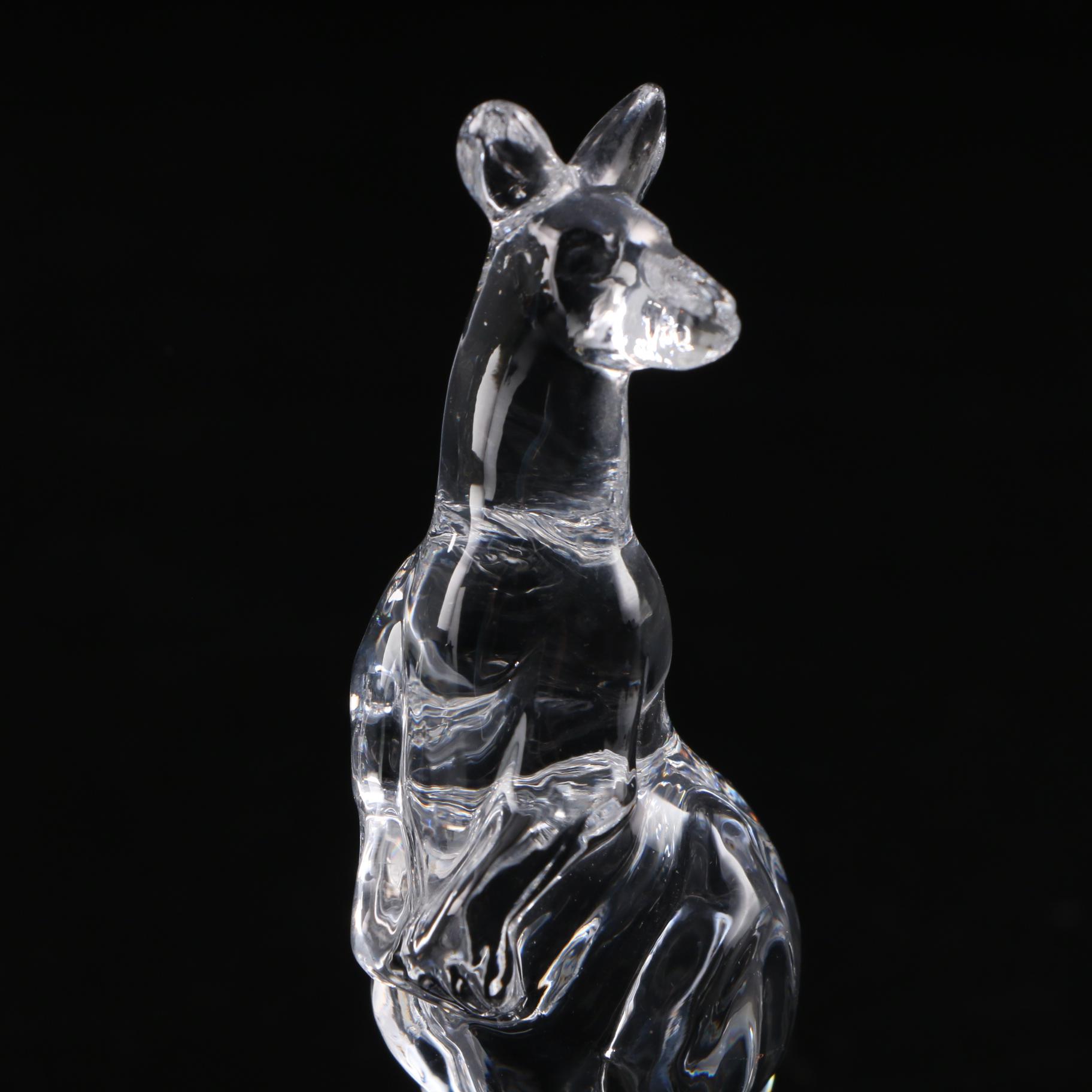The Franklin Mint "Animals of the Ark" Crystal Kangaroo Figurines, 1976–1978