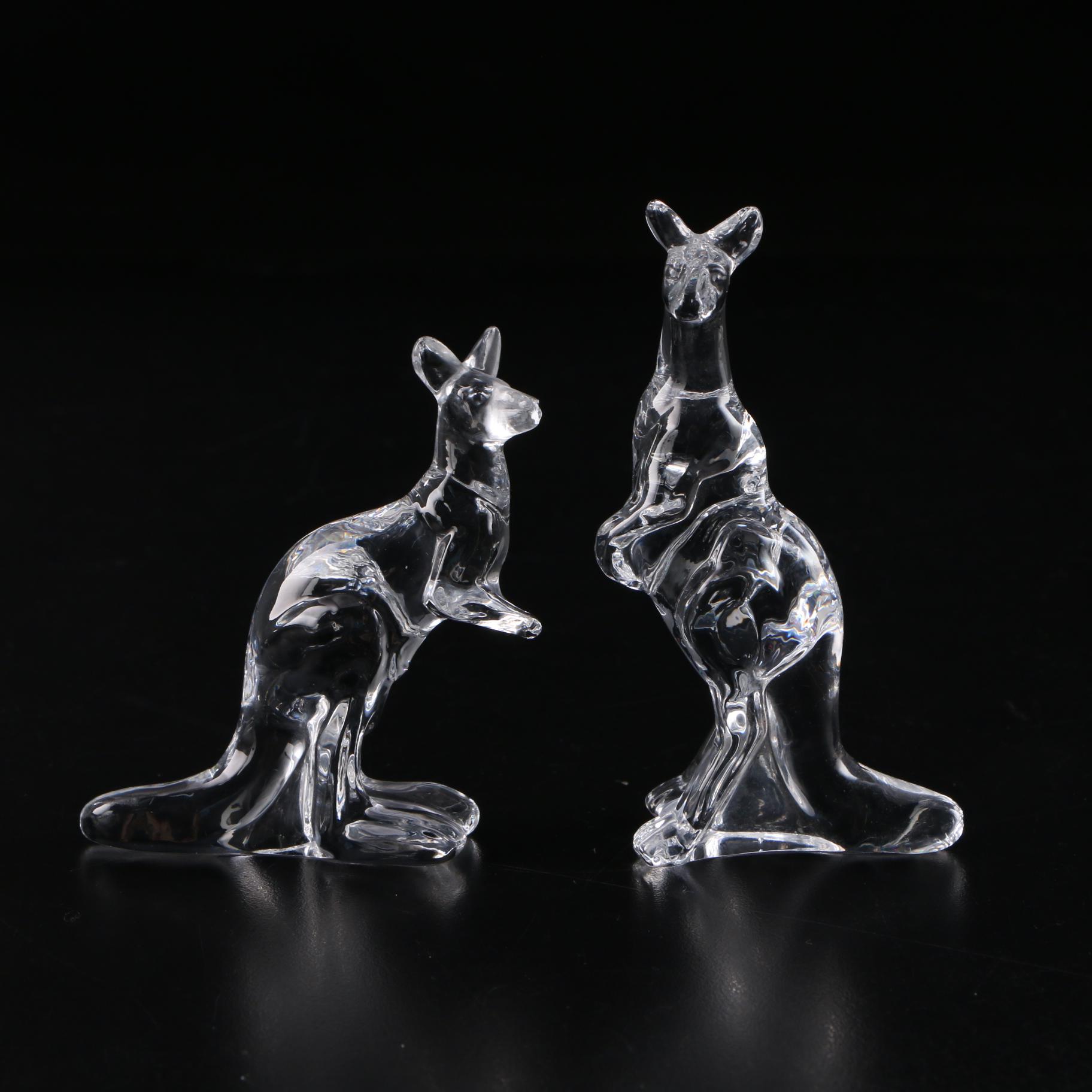 The Franklin Mint "Animals of the Ark" Crystal Kangaroo Figurines, 1976–1978