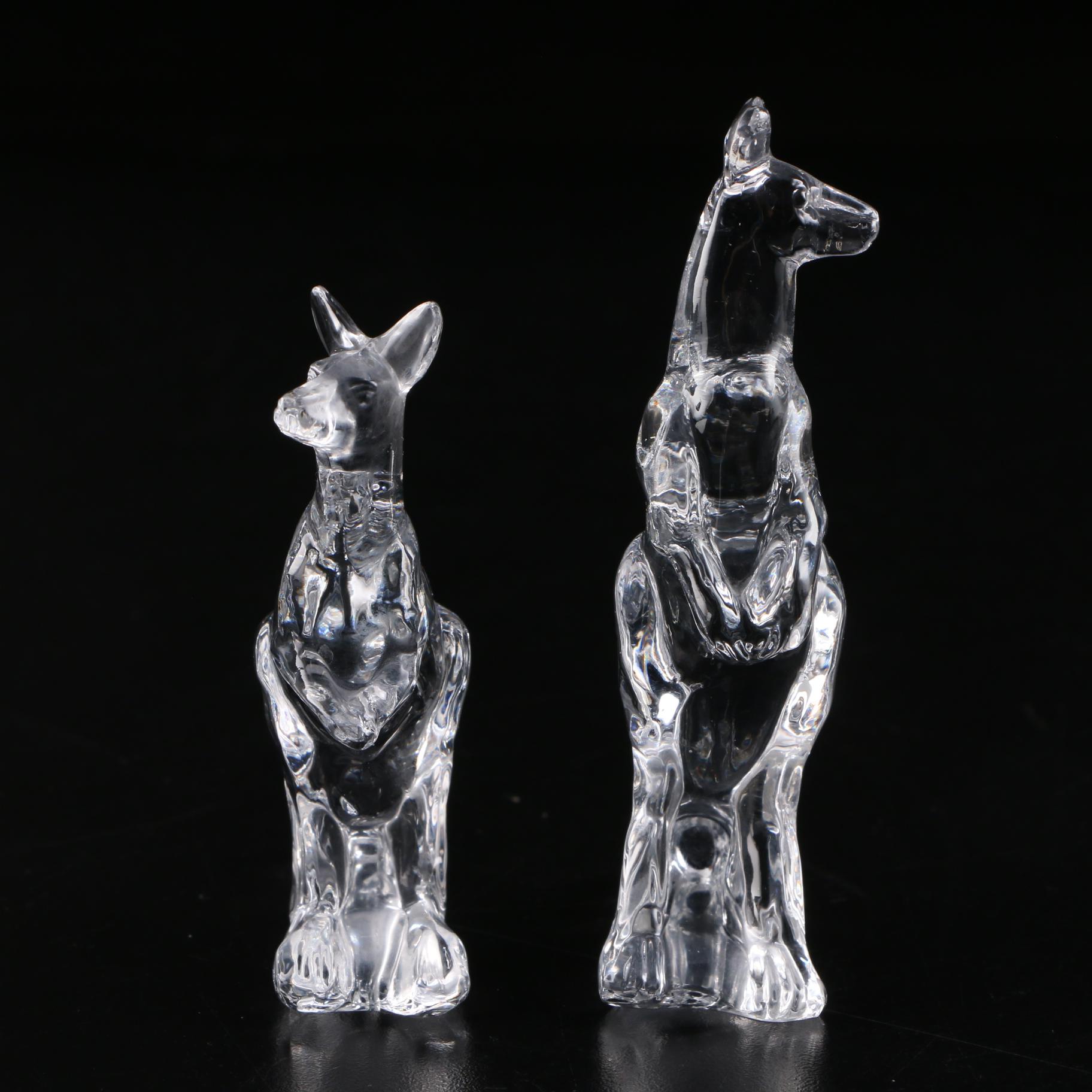 The Franklin Mint "Animals of the Ark" Crystal Kangaroo Figurines, 1976–1978