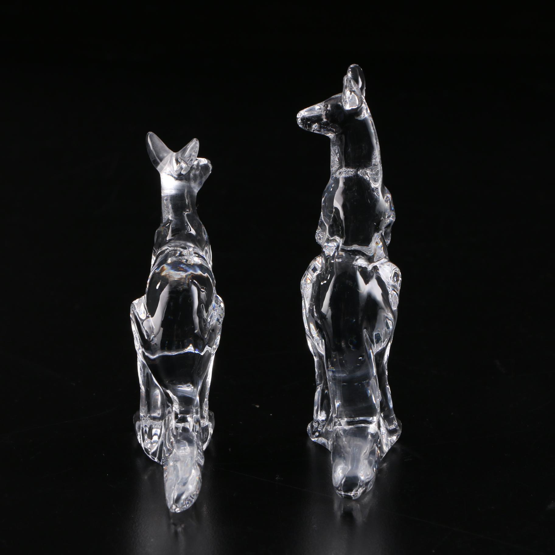 The Franklin Mint "Animals of the Ark" Crystal Kangaroo Figurines, 1976–1978
