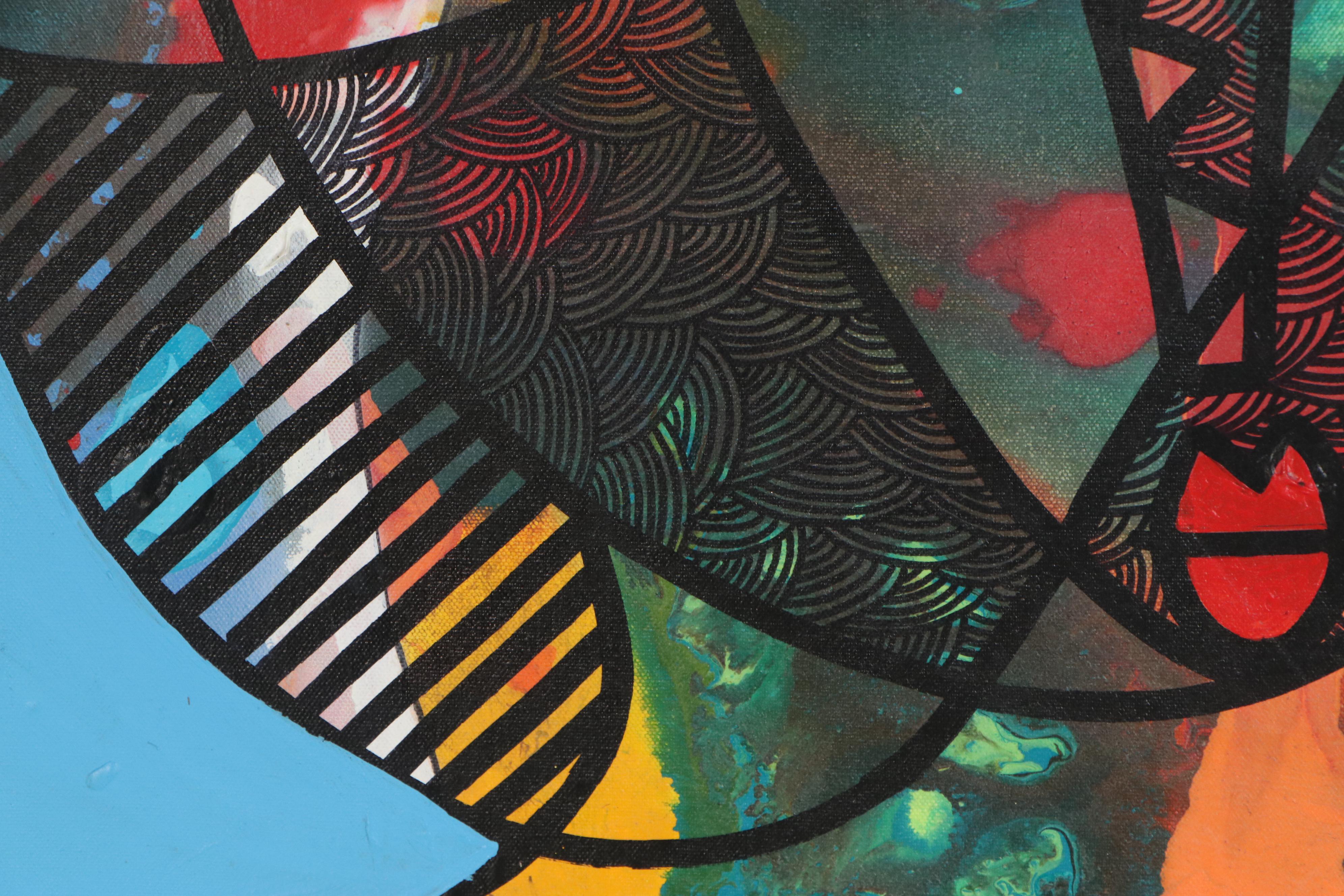 Abiola Idowu Mixed Media Painting "Miracle II," 2020