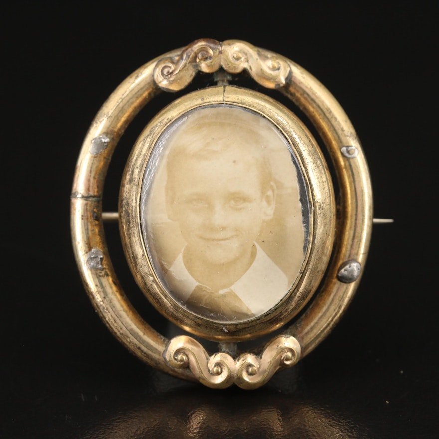 Victorian Reversible Mourning Brooch