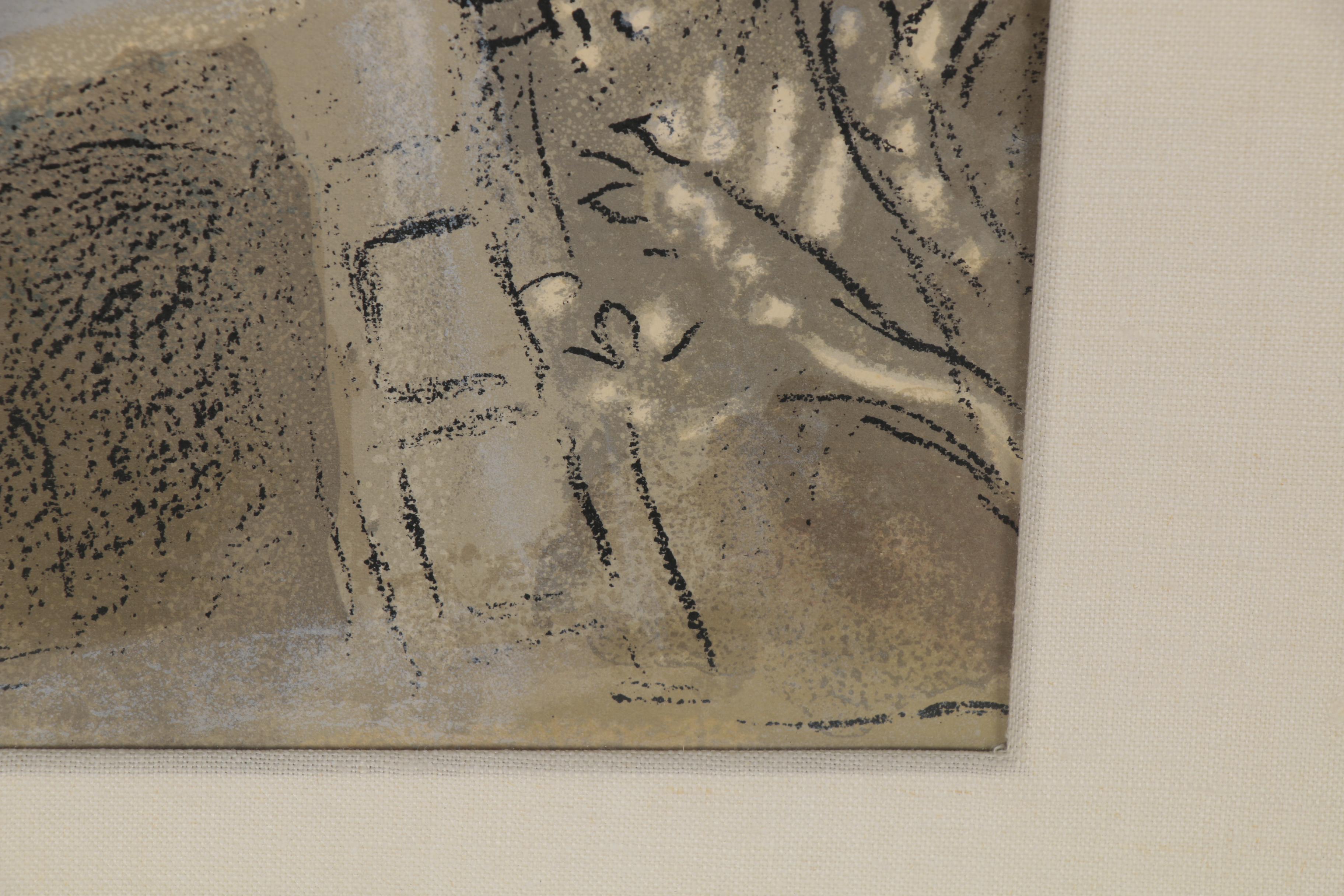 Marc Chagall Lithograph "David Saved by Michal" for "Verve," 1960