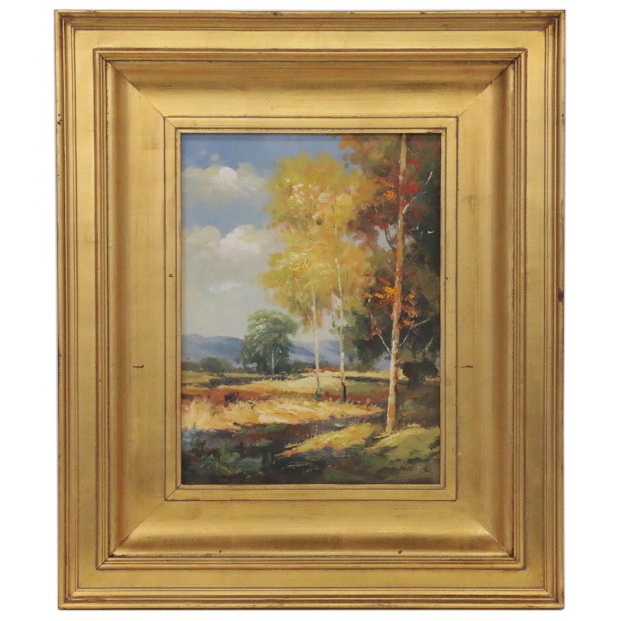 Forest Landscape Oil Painting, 21st Century