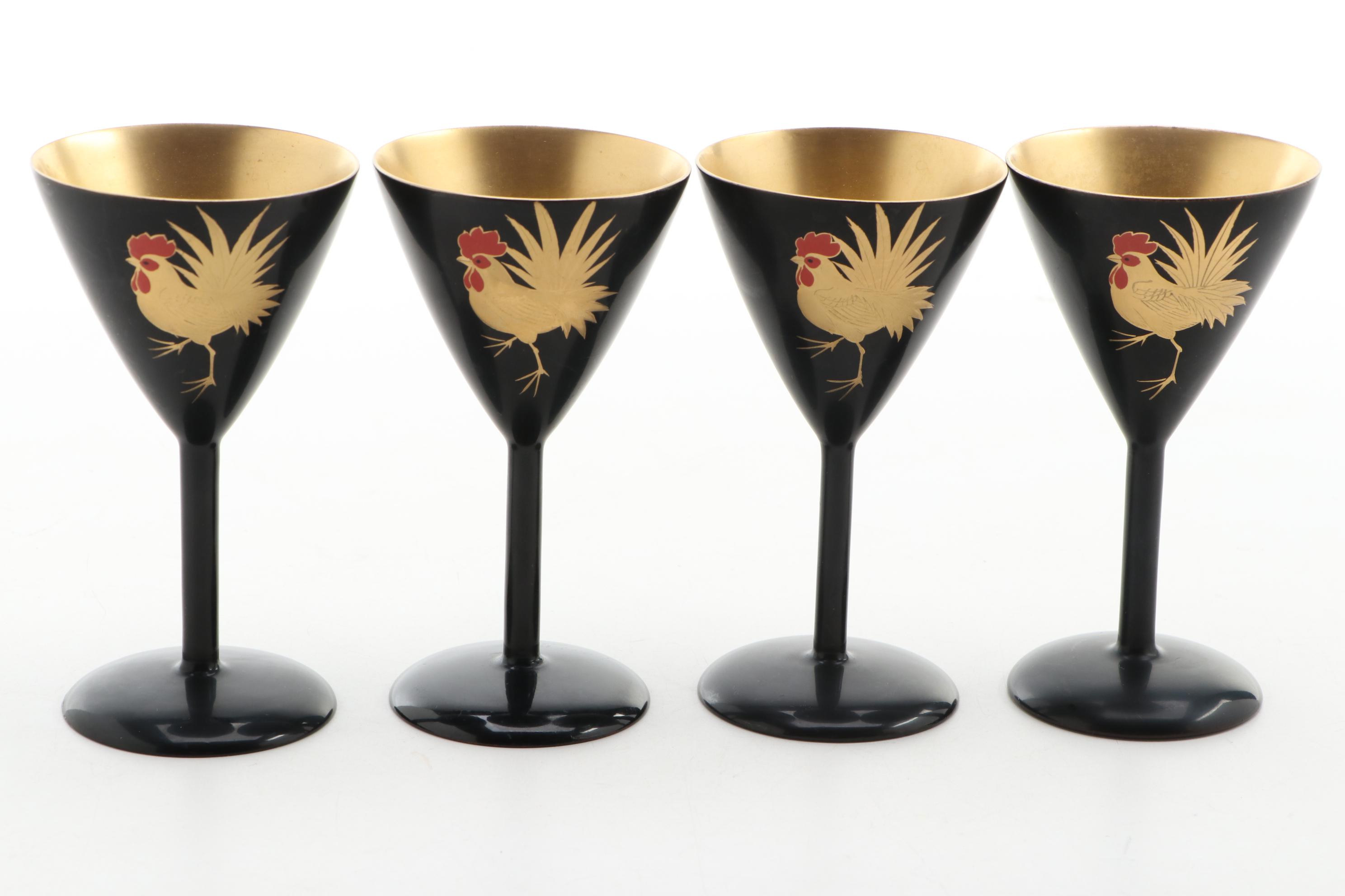 Royal Delft Ceramic Ginger Jar with Other Glasses