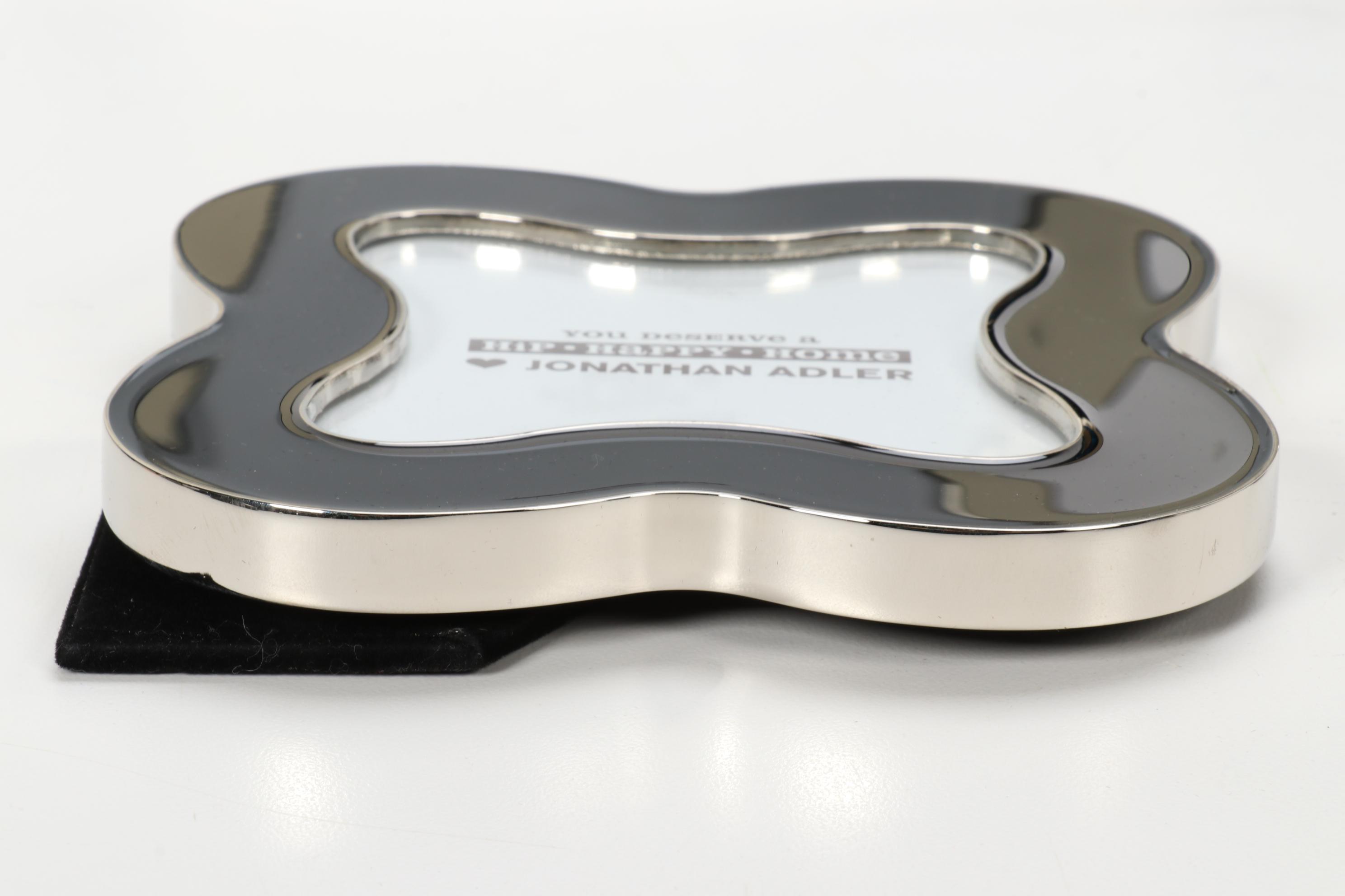 Jonathan Adler Enameled Metal Frames and Table Clock