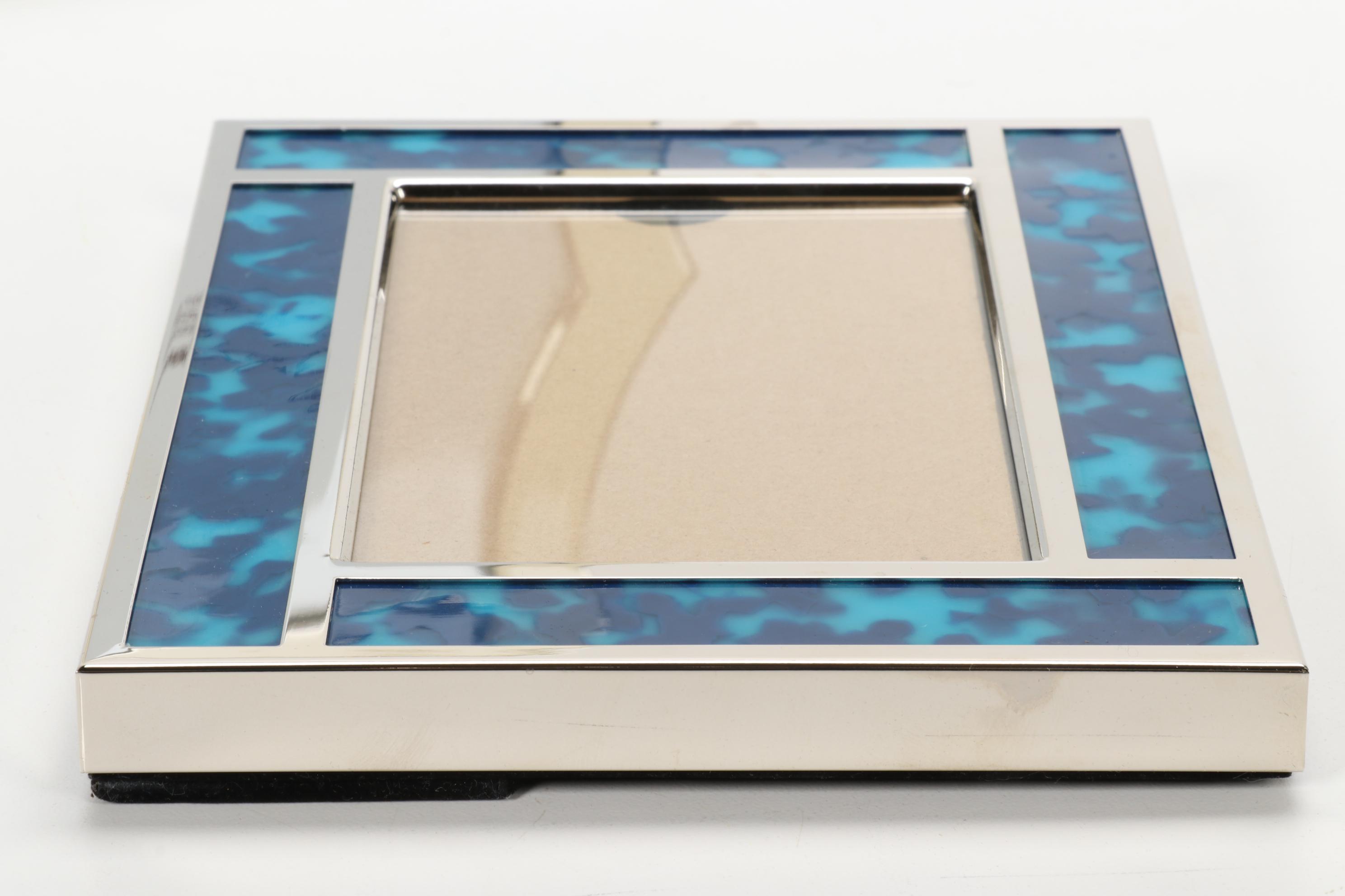 Jonathan Adler Enameled Metal Frames and Table Clock