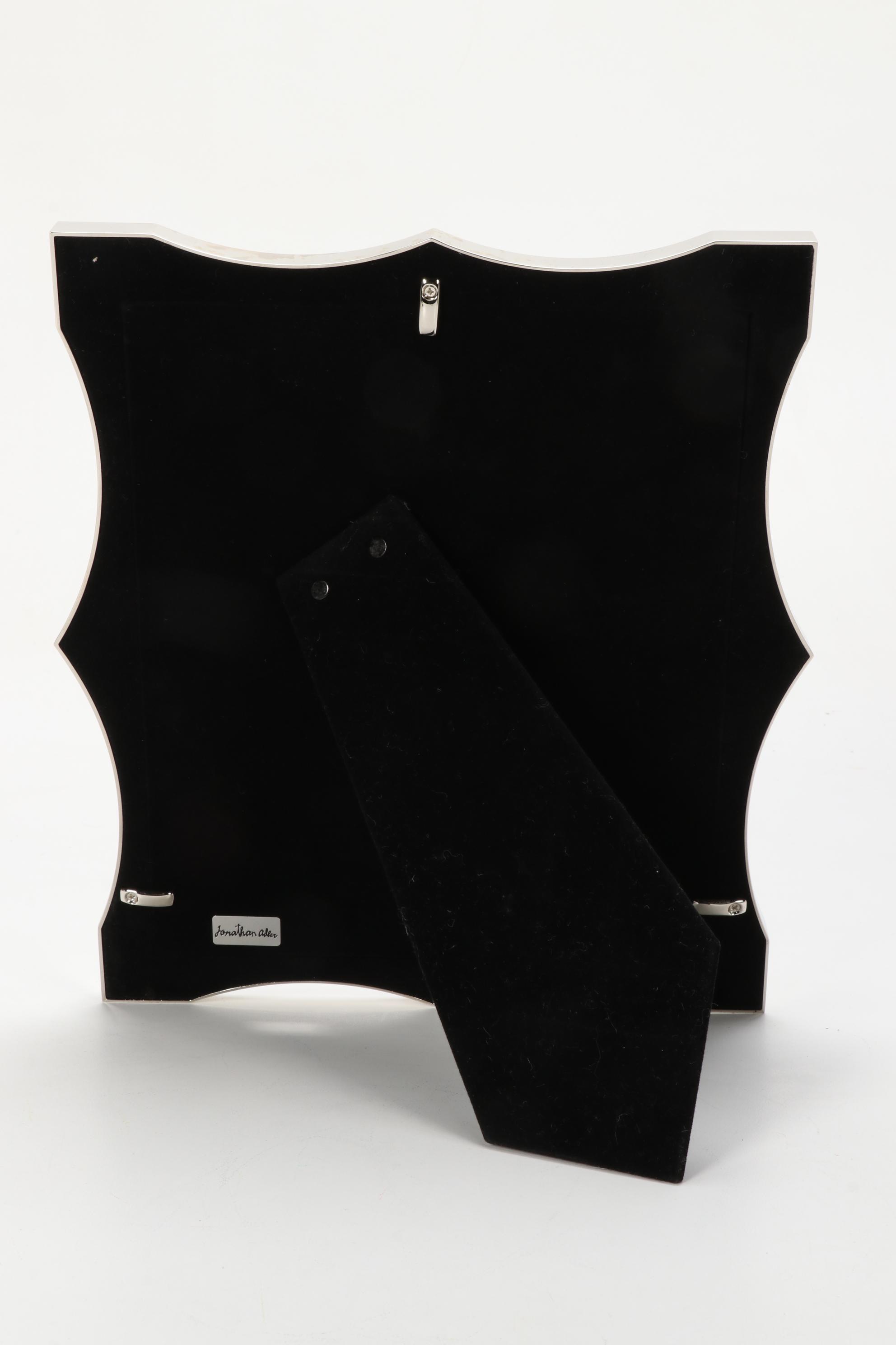 Jonathan Adler Enameled Metal Frames and Table Clock