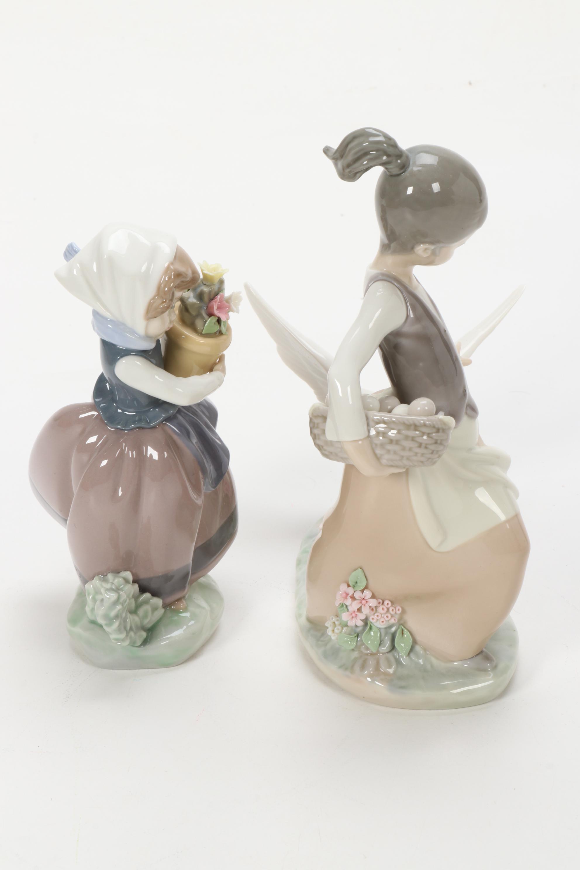 Lladró "Spring is Here" Porcelain Figurine Designed by José Puche with Others