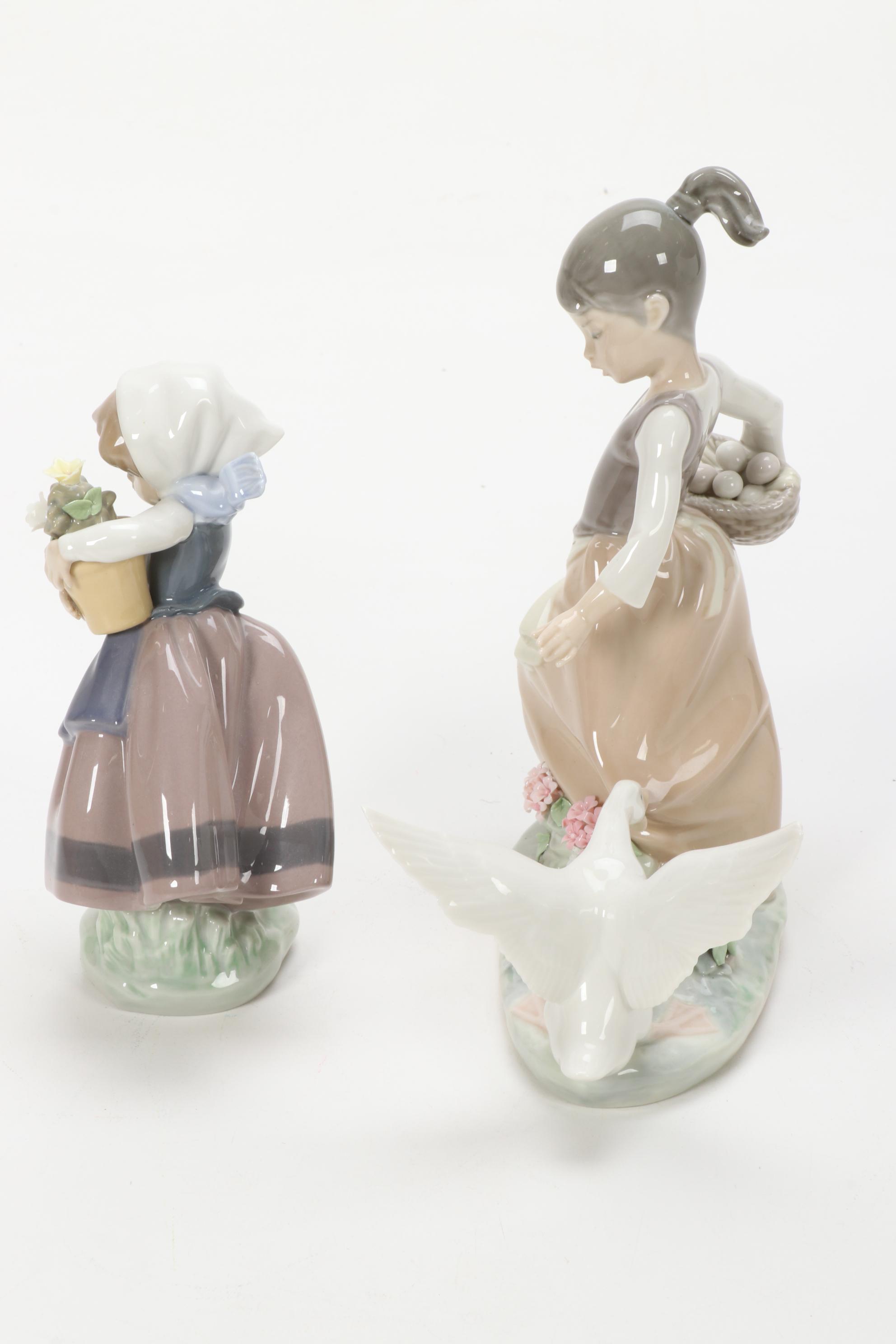 Lladró "Spring is Here" Porcelain Figurine Designed by José Puche with Others
