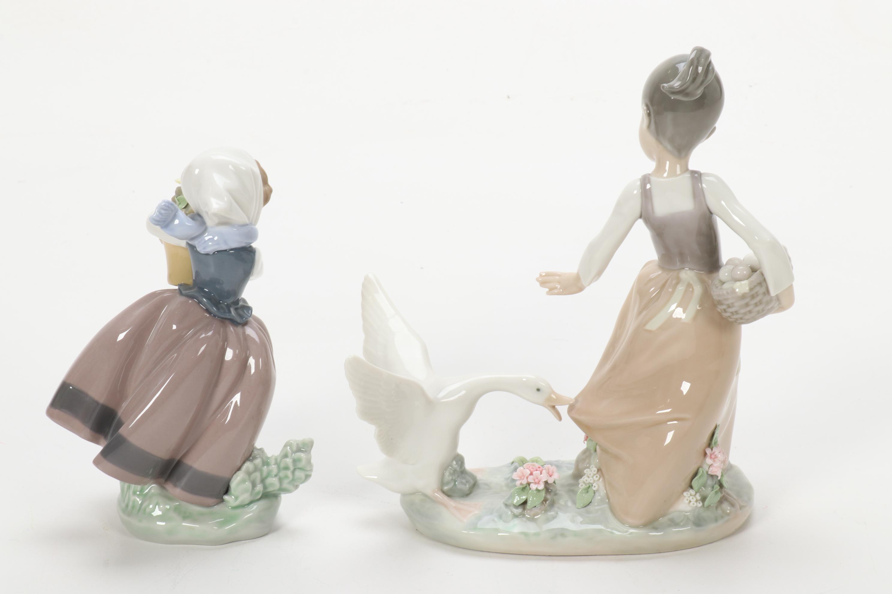 Lladró "Spring is Here" Porcelain Figurine Designed by José Puche with Others