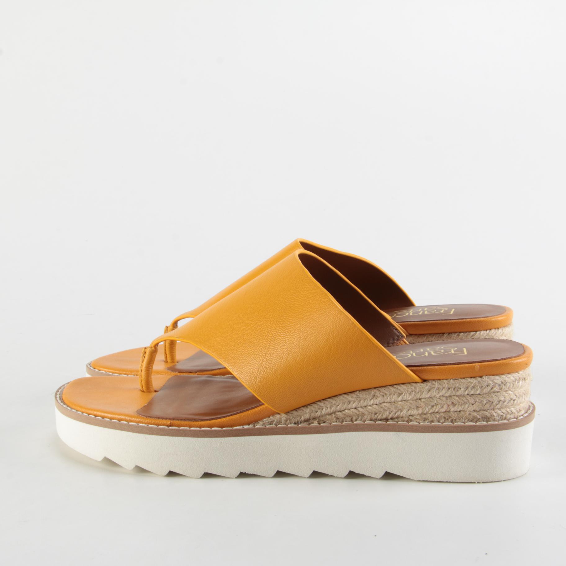 Franco Sarto Yellow Leather Cramer Espadrilles and Miz Mooz Leather Sandals