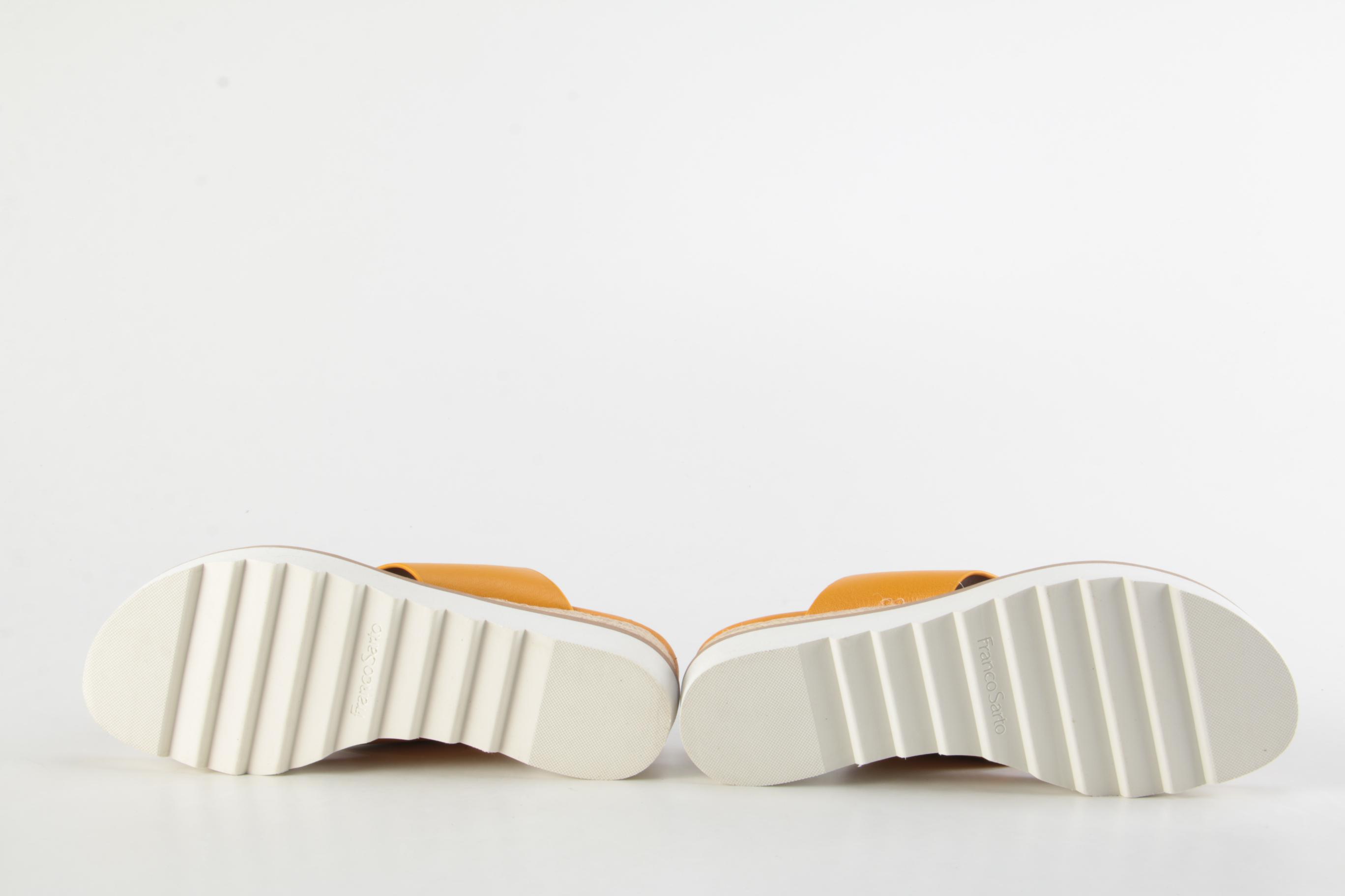 Franco Sarto Yellow Leather Cramer Espadrilles and Miz Mooz Leather Sandals