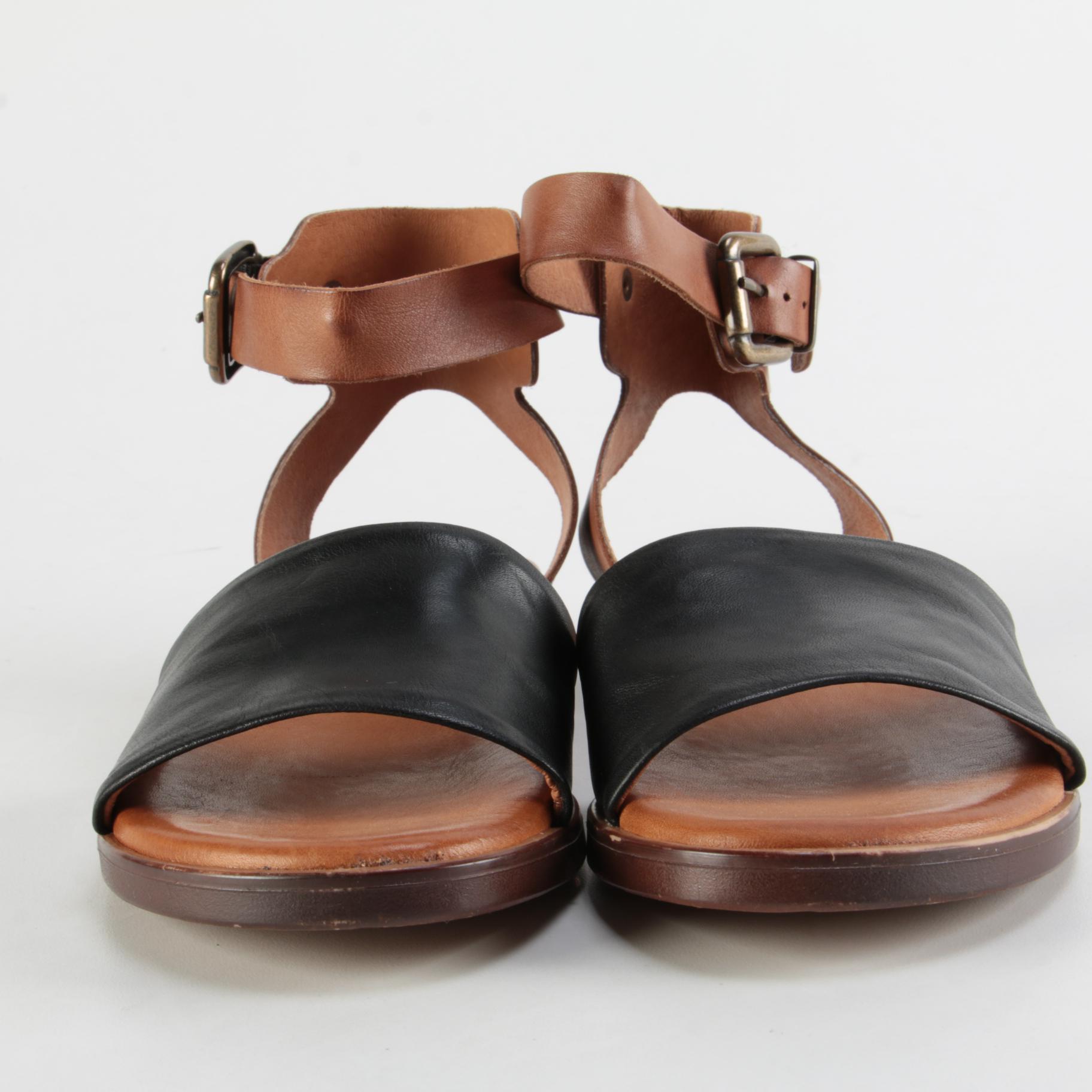 Franco Sarto Yellow Leather Cramer Espadrilles and Miz Mooz Leather Sandals