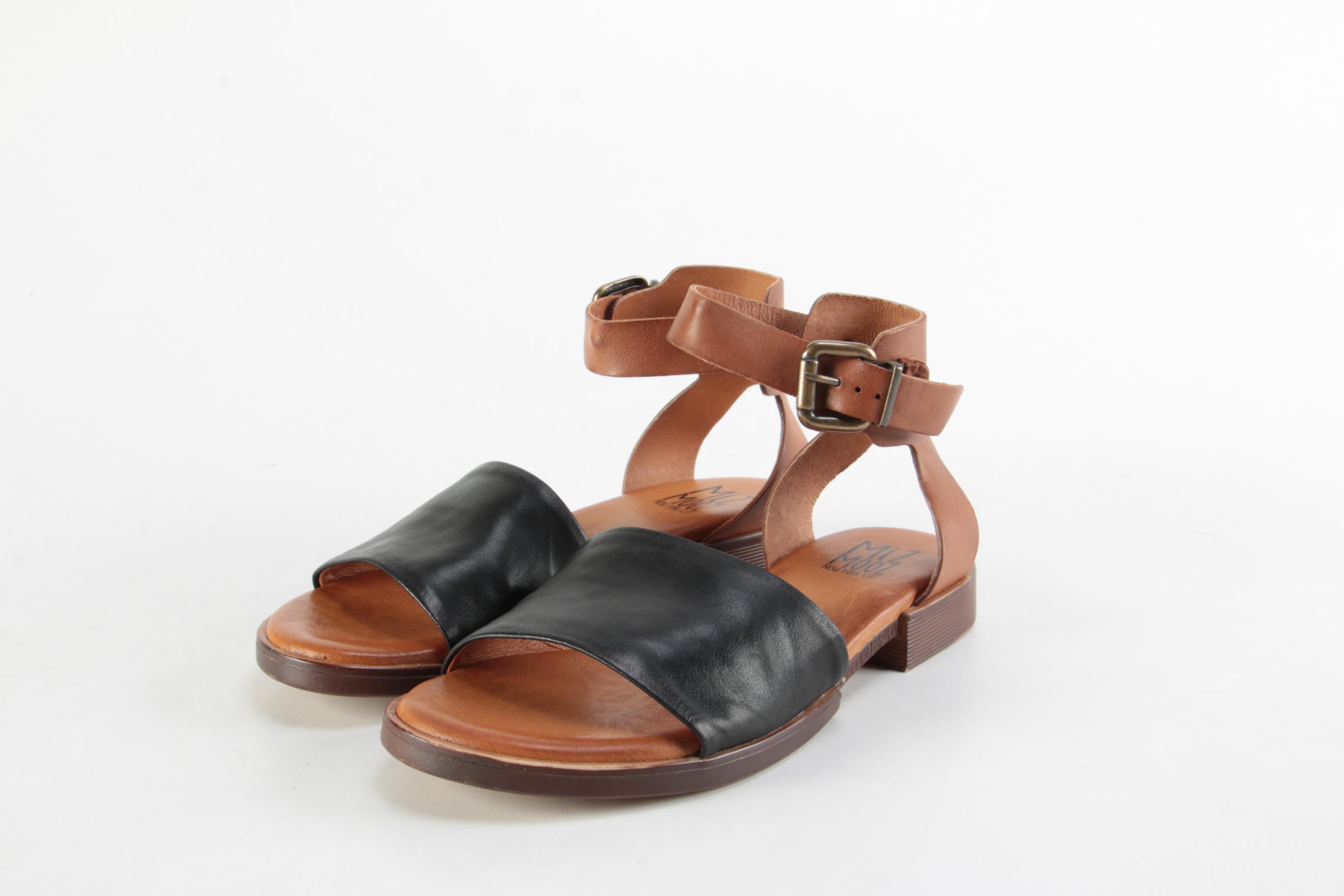 Franco Sarto Yellow Leather Cramer Espadrilles and Miz Mooz Leather Sandals