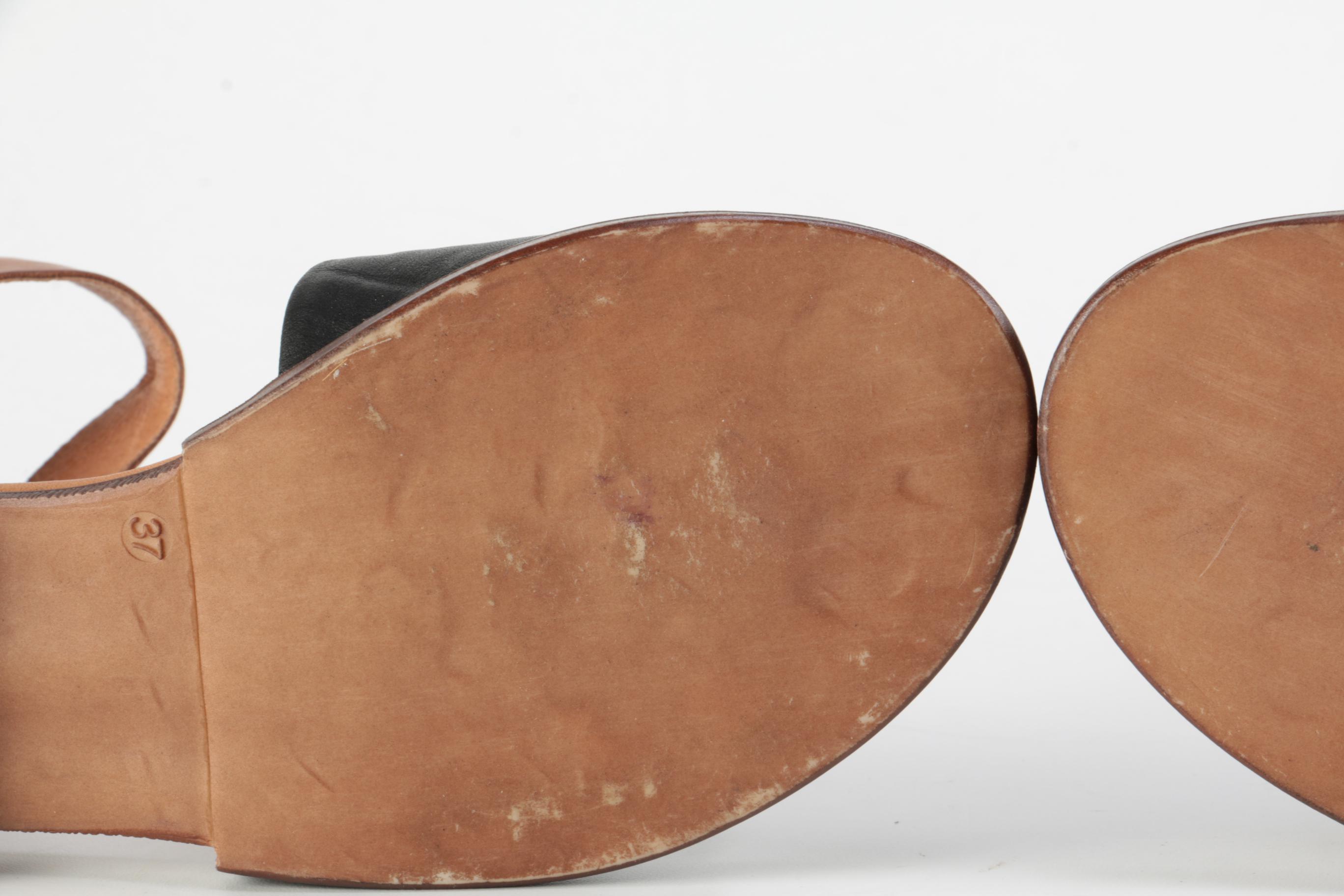 Franco Sarto Yellow Leather Cramer Espadrilles and Miz Mooz Leather Sandals