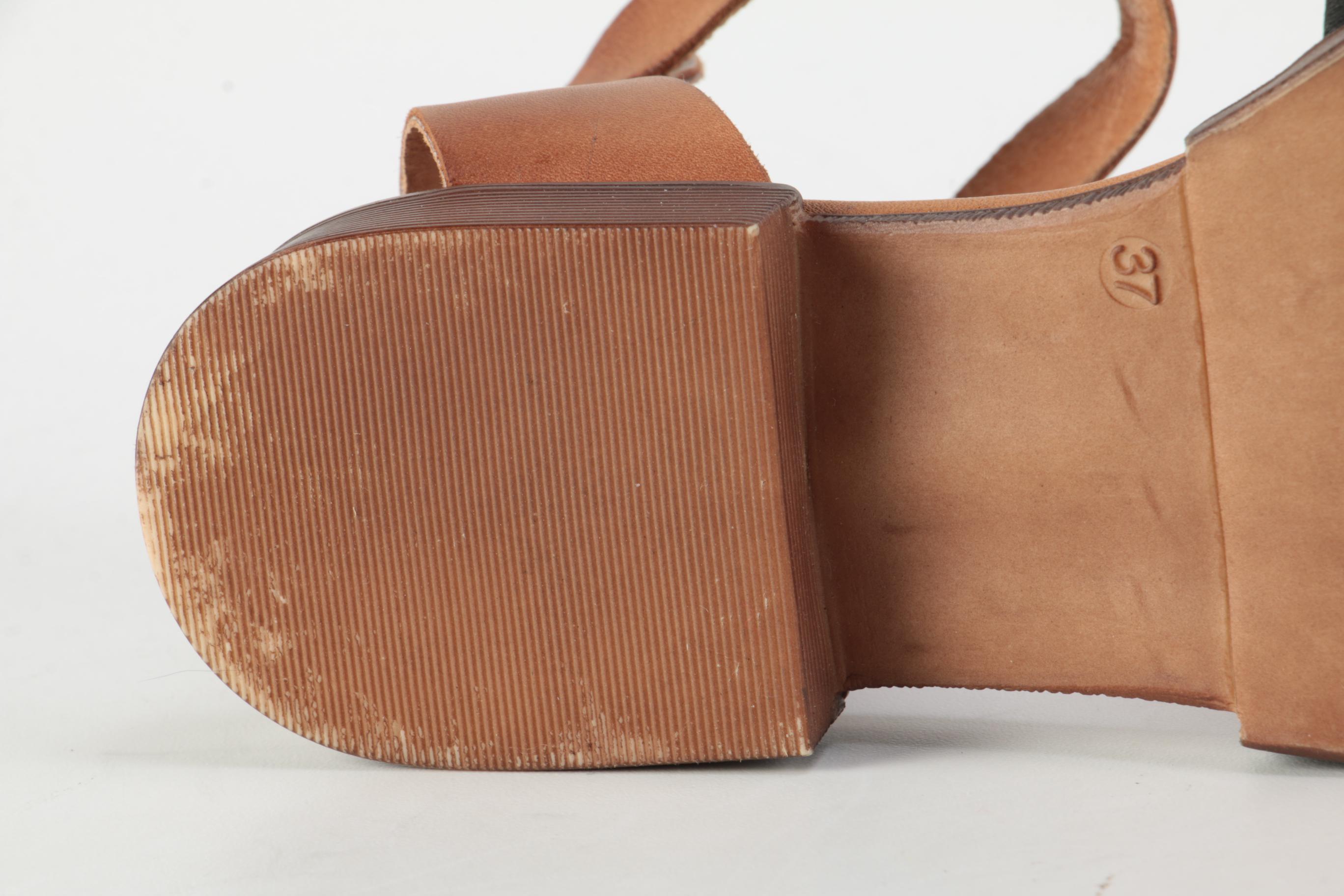 Franco Sarto Yellow Leather Cramer Espadrilles and Miz Mooz Leather Sandals