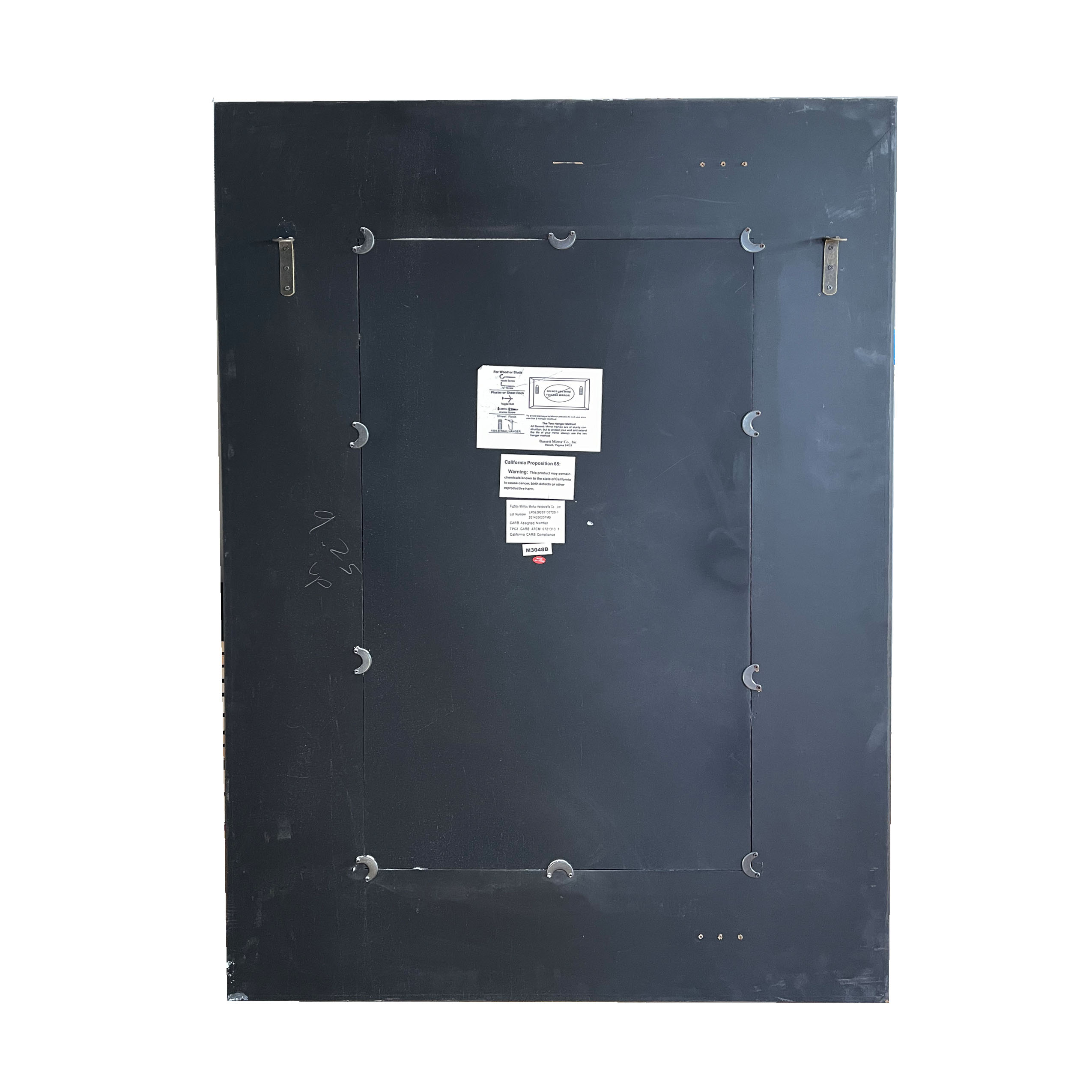 Paneled Tessellated Silver Wall Mirror