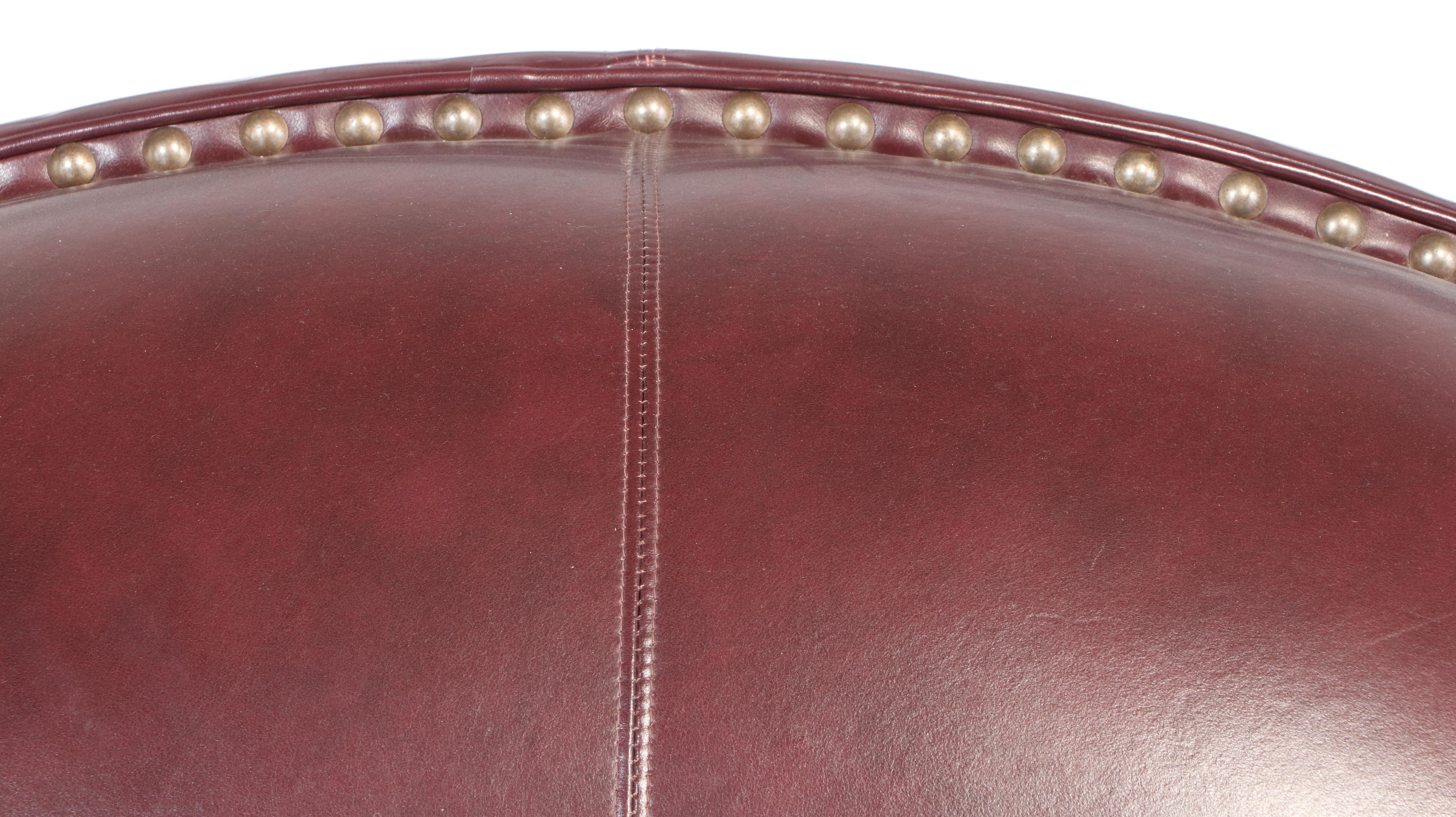 Bob Timberlake Three-Seat  Leather Sofa with Nailhead Trim