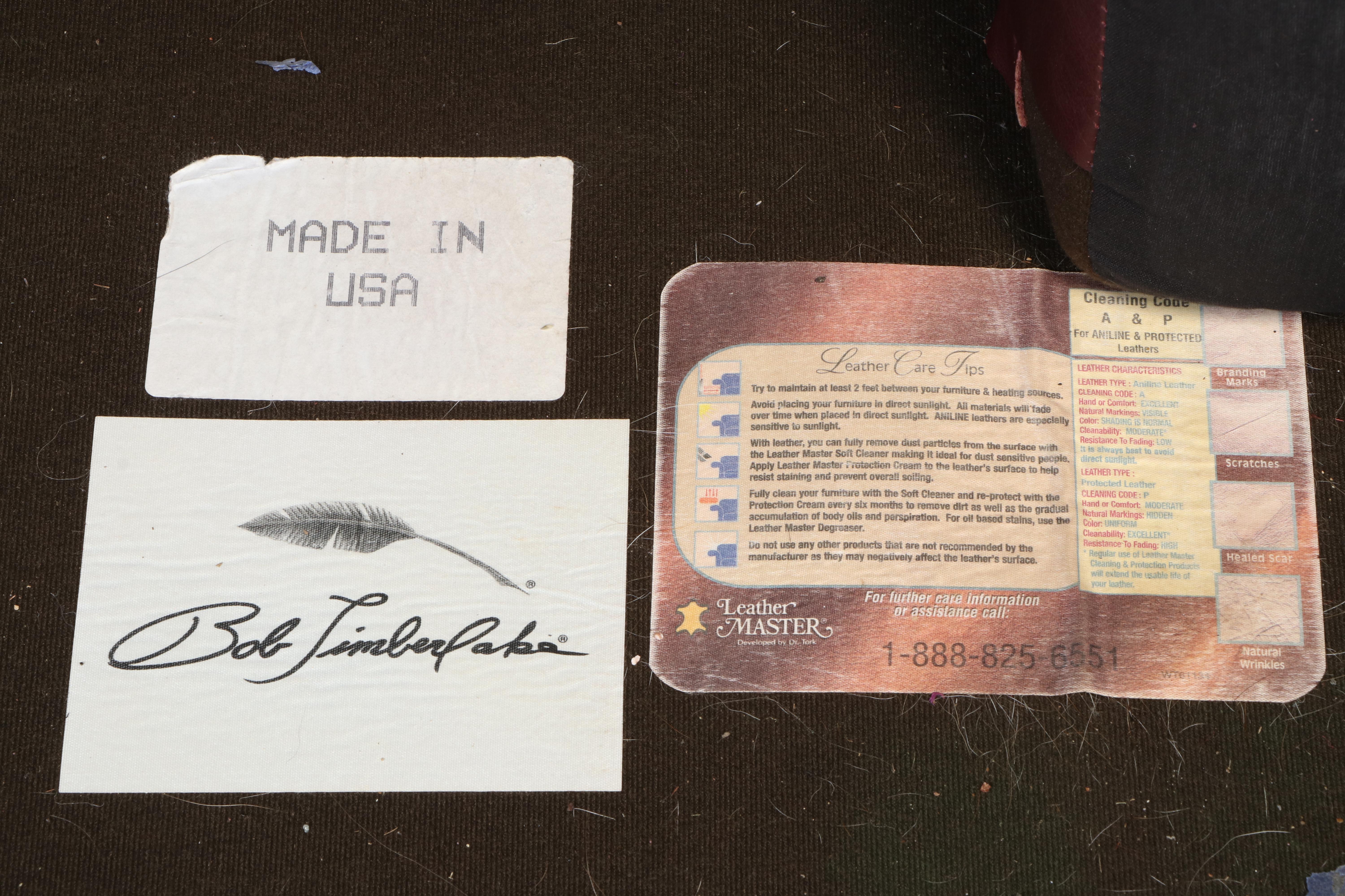 Bob Timberlake Three-Seat  Leather Sofa with Nailhead Trim